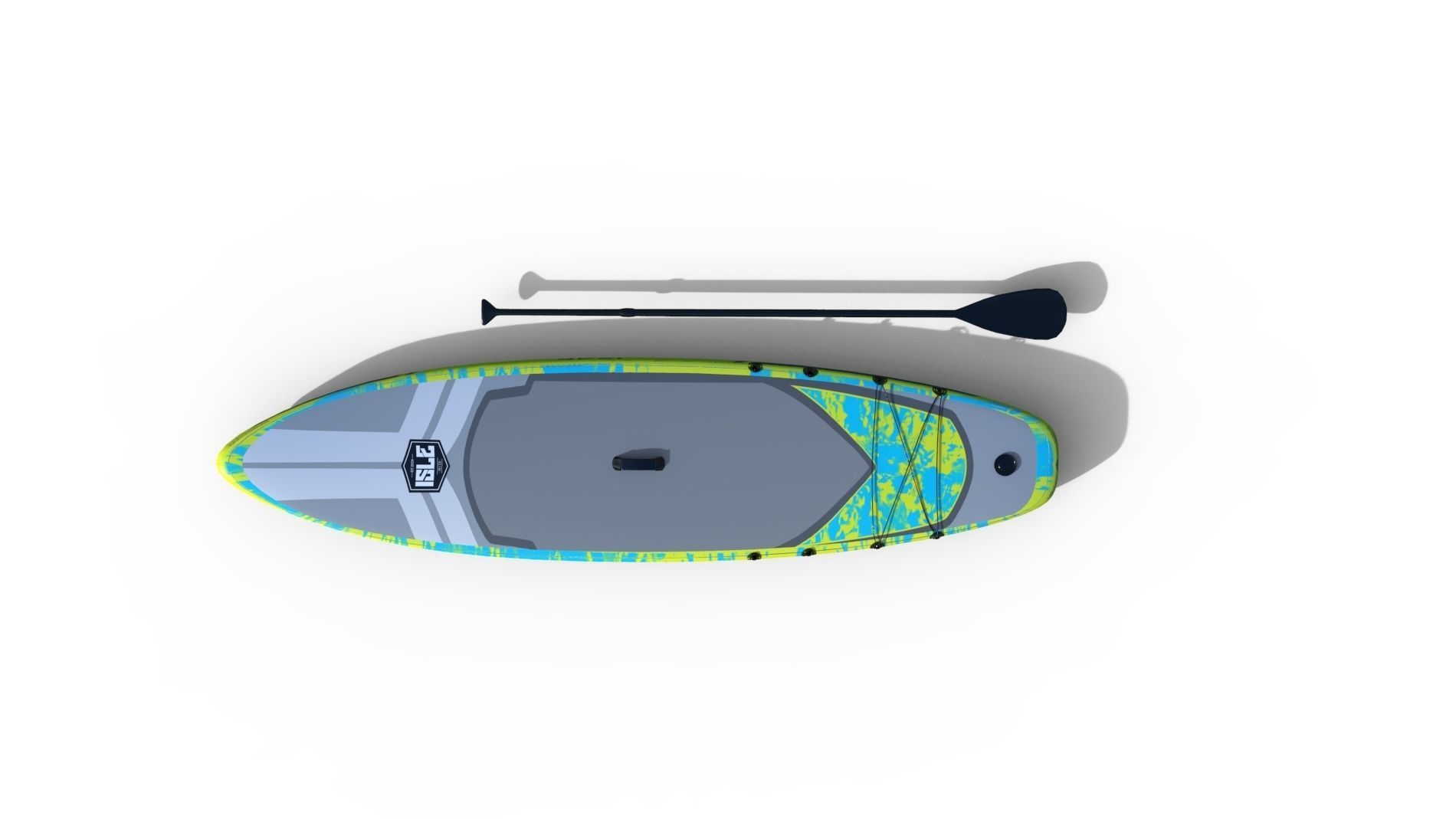 SUP Inflatable Stand Up Paddle Board 3D model 3D model_3