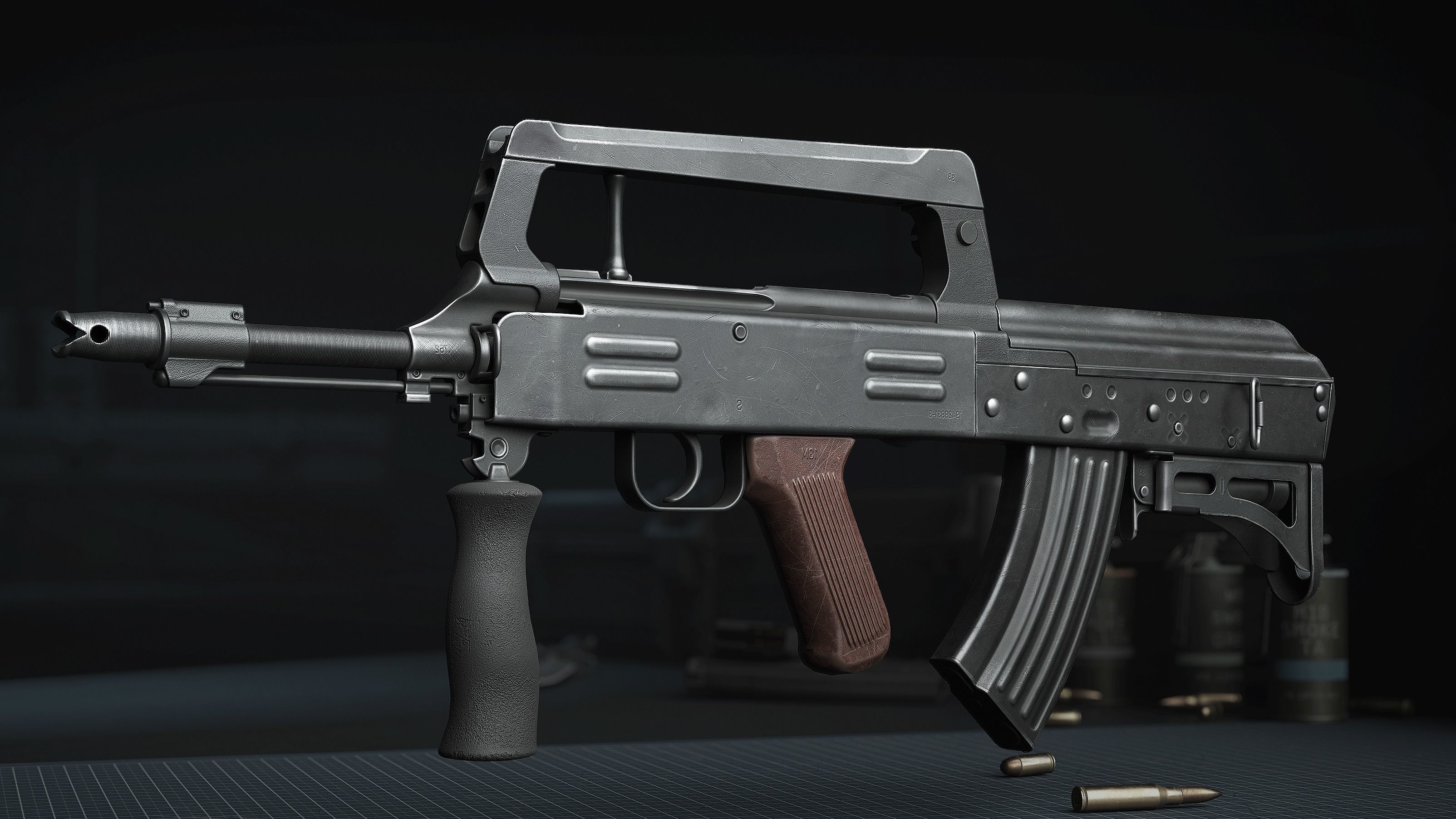 Norinco Type 86s - AK47-type bullpup - assault rifle Low-poly 3D model_4
