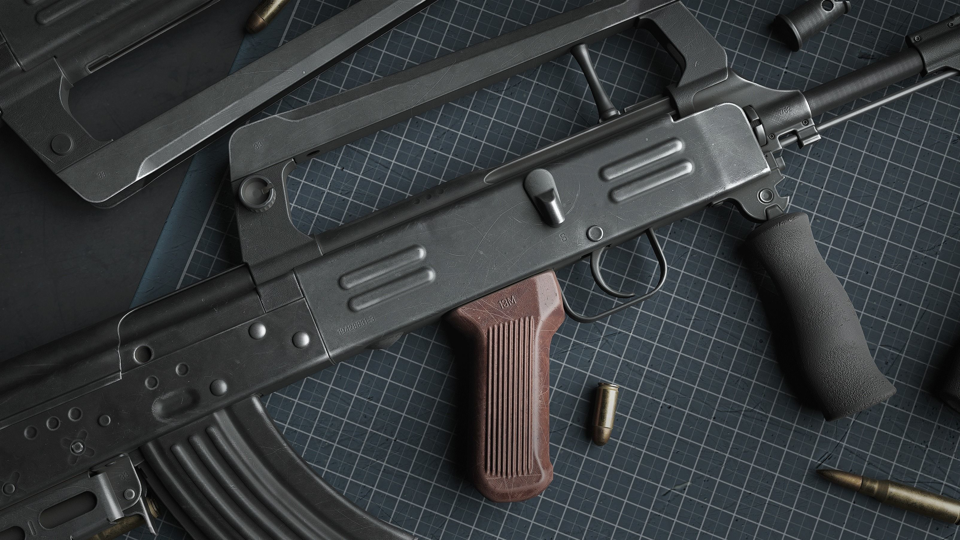 Norinco Type 86s - AK47-type bullpup - assault rifle Low-poly 3D model_6