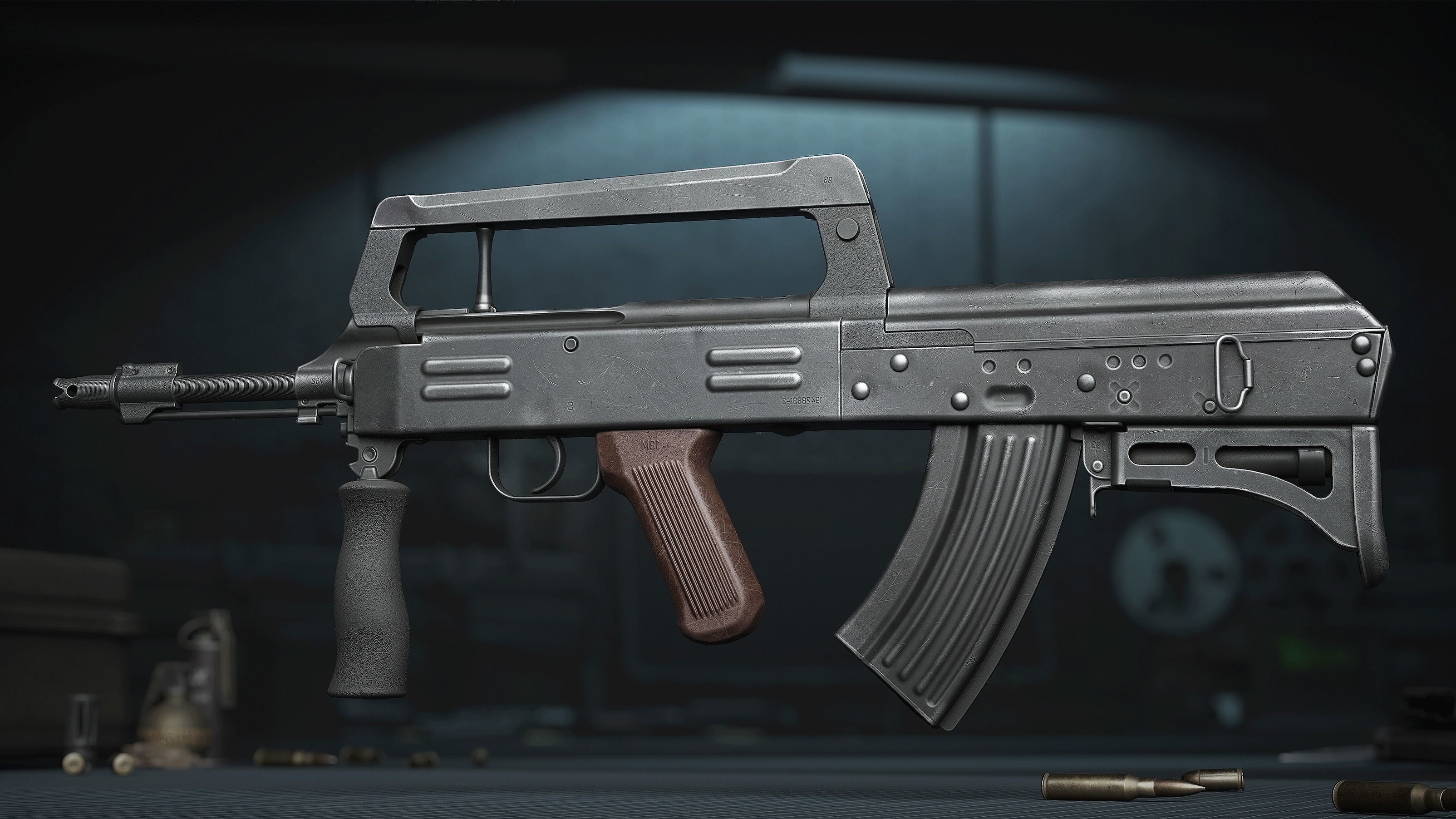 Norinco Type 86s - AK47-type bullpup - assault rifle Low-poly 3D model_5