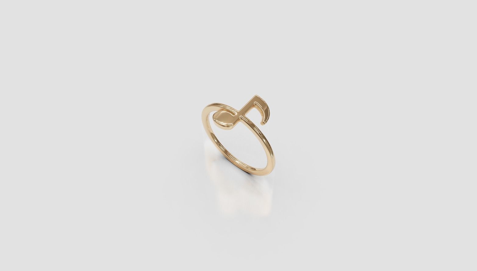 Note symbol ring 3d print model 3D print model_1