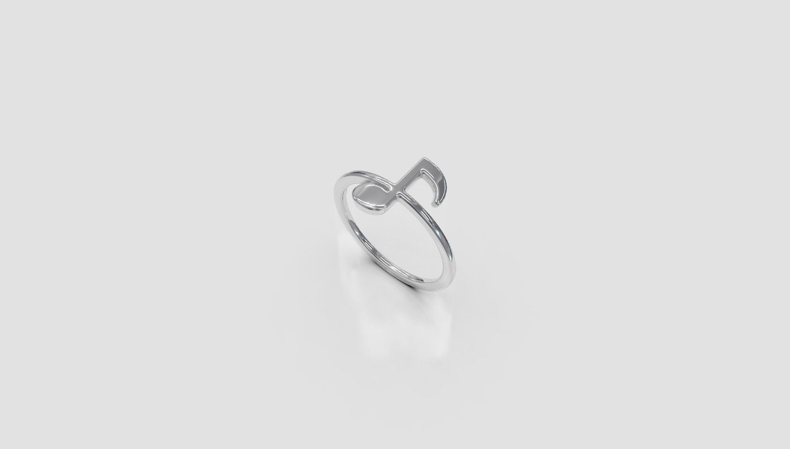 Note symbol ring 3d print model 3D print model_3