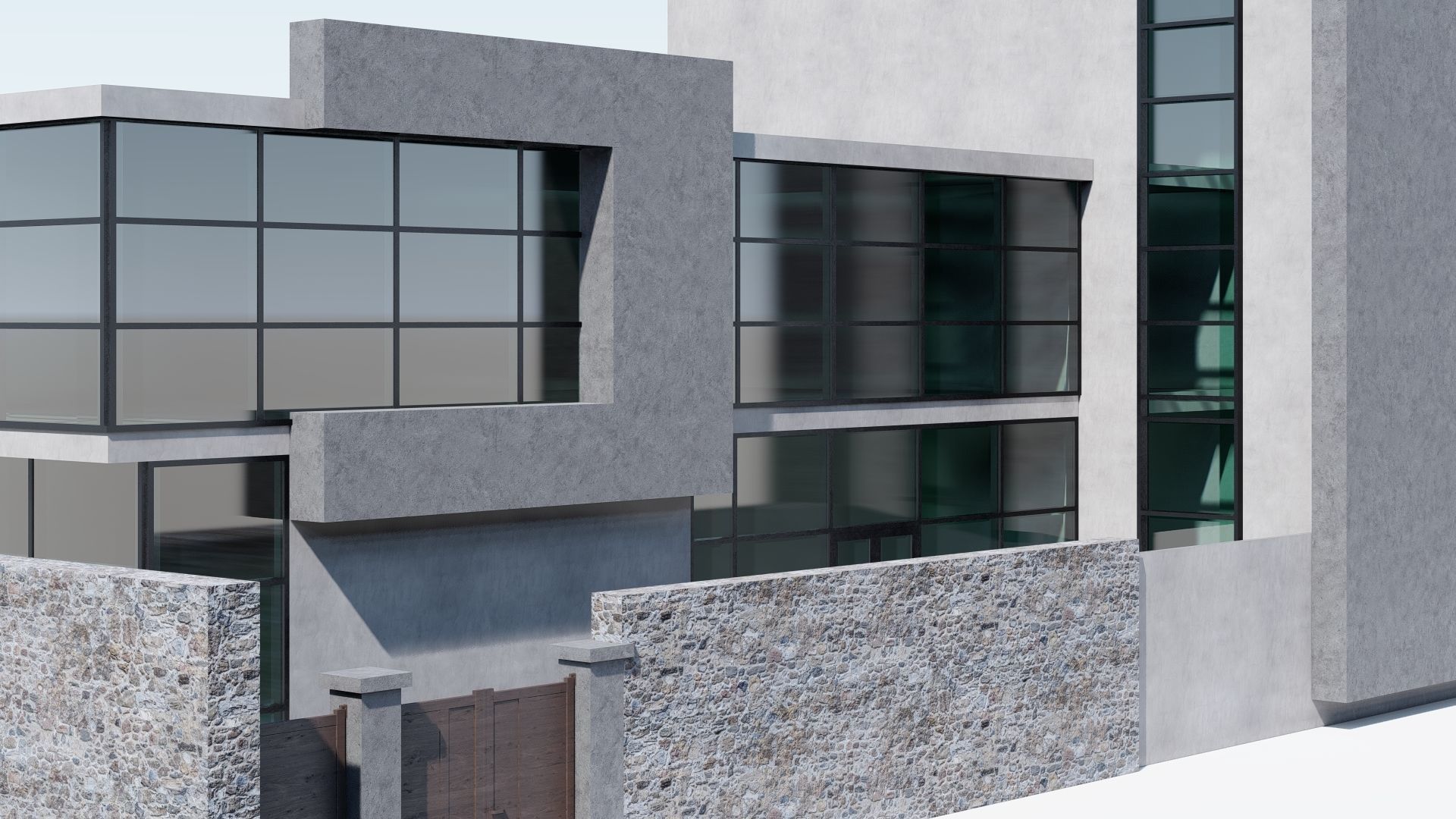 Modern House N38 3D model_11