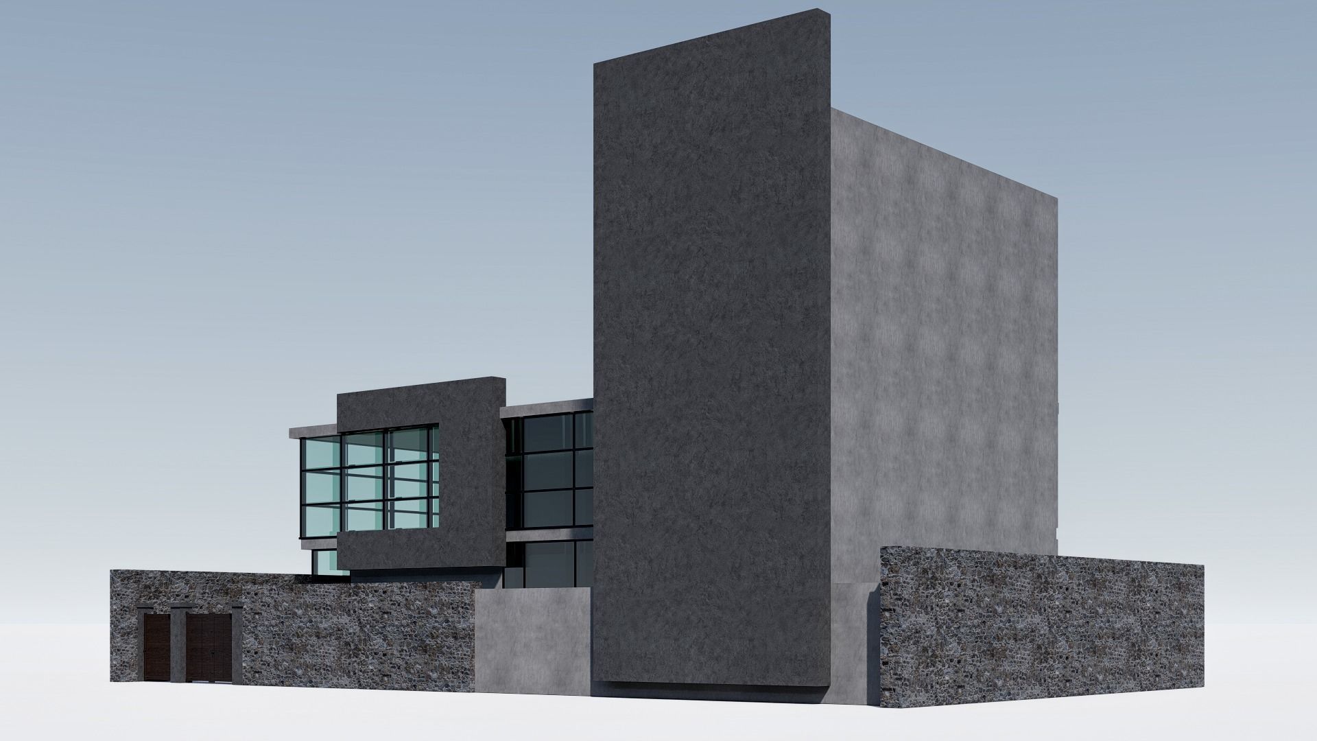 Modern House N38 3D model_9