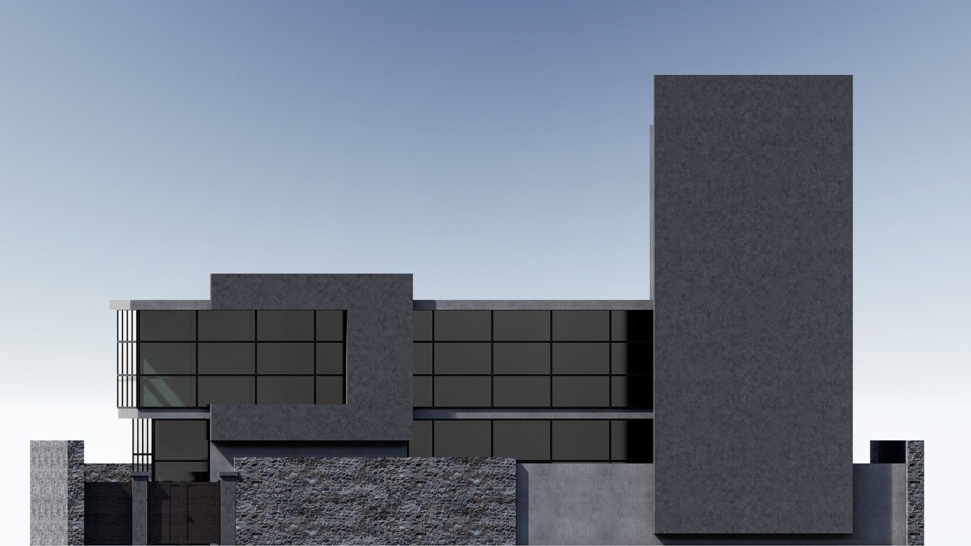 Modern House N38 3D model_8