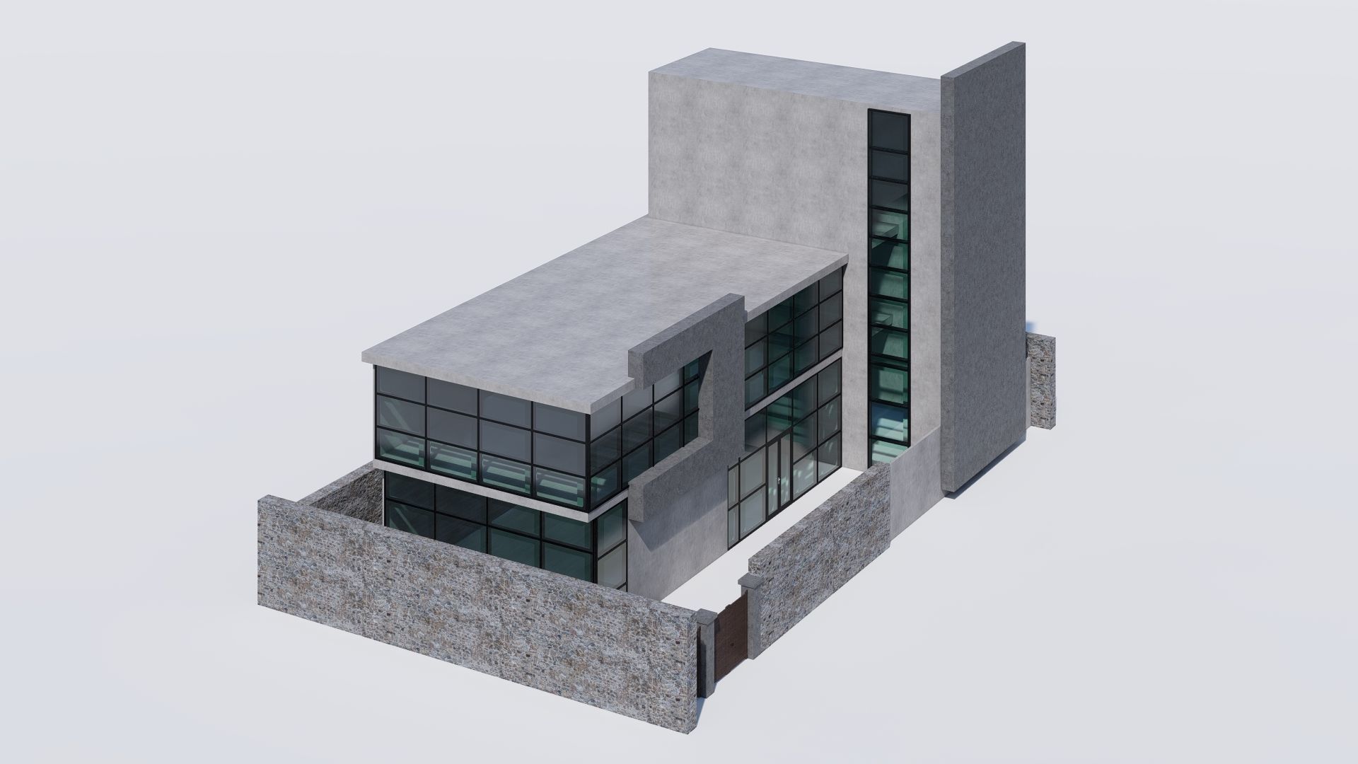 Modern House N38 3D model_7