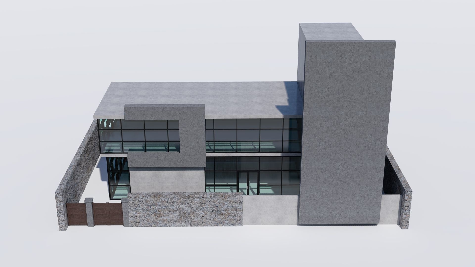 Modern House N38 3D model_4