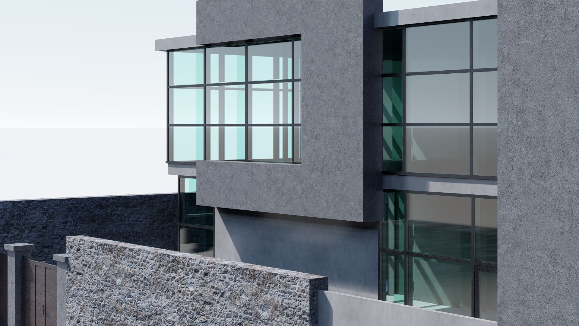 Modern House N38 3D model_6