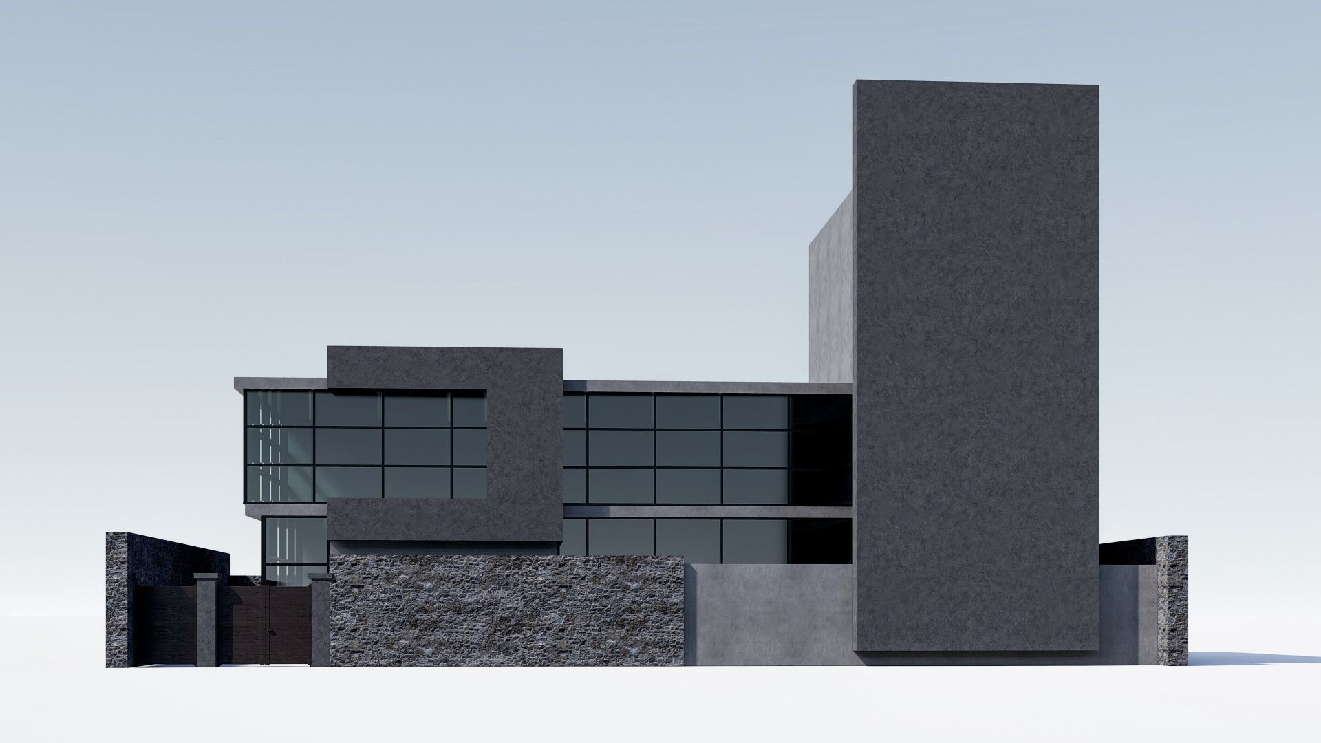 Modern House N38 3D model_12