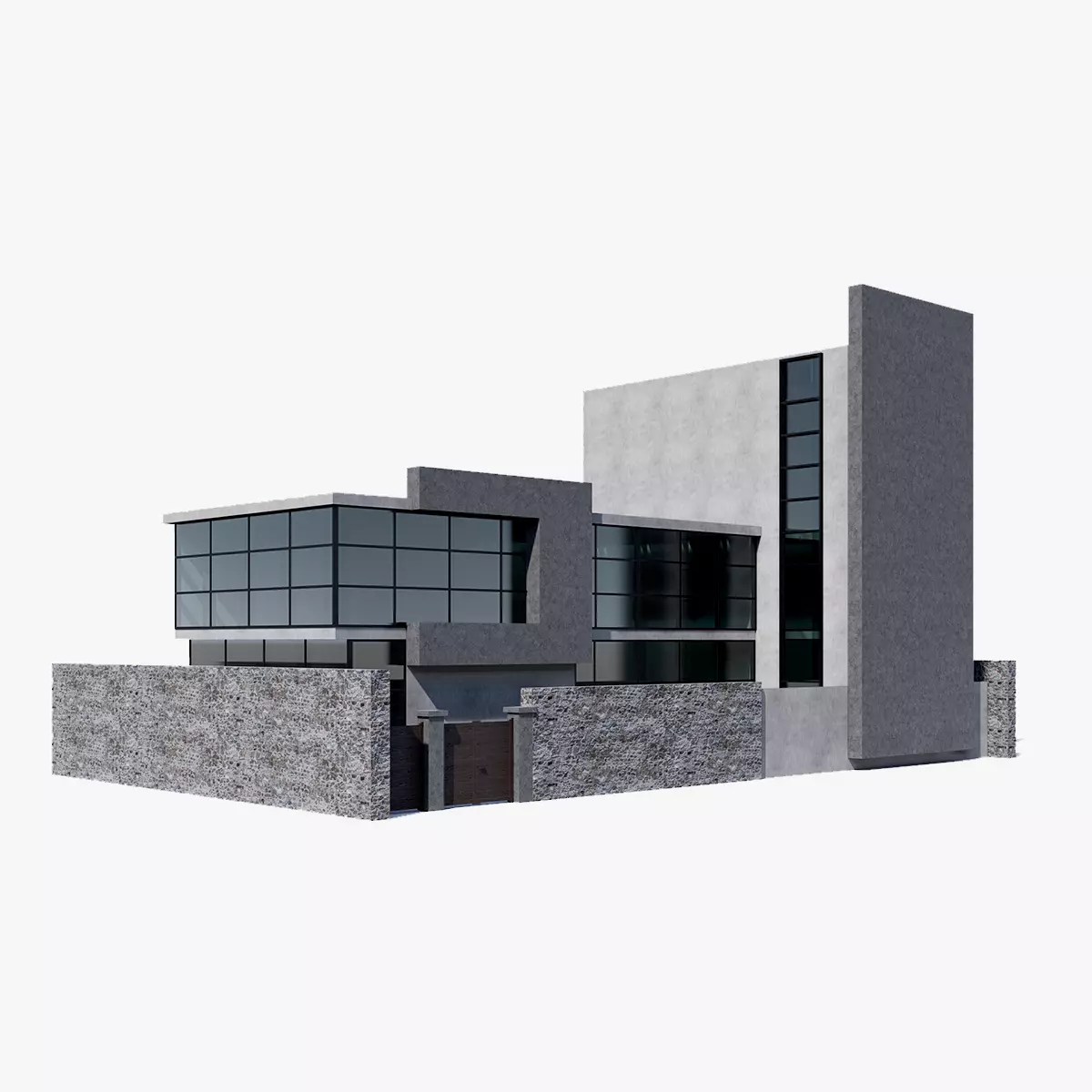 Modern House N38 3D model_0