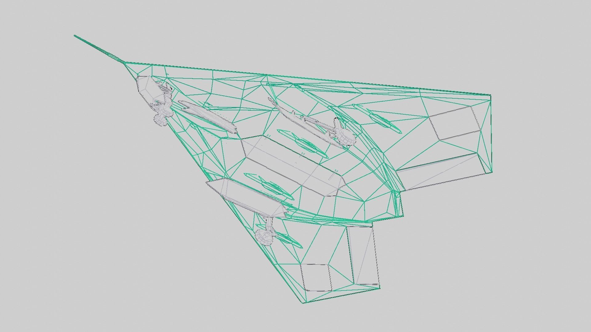  BAE Systems Taranis British Fighter Drone Low-poly 3D model_12