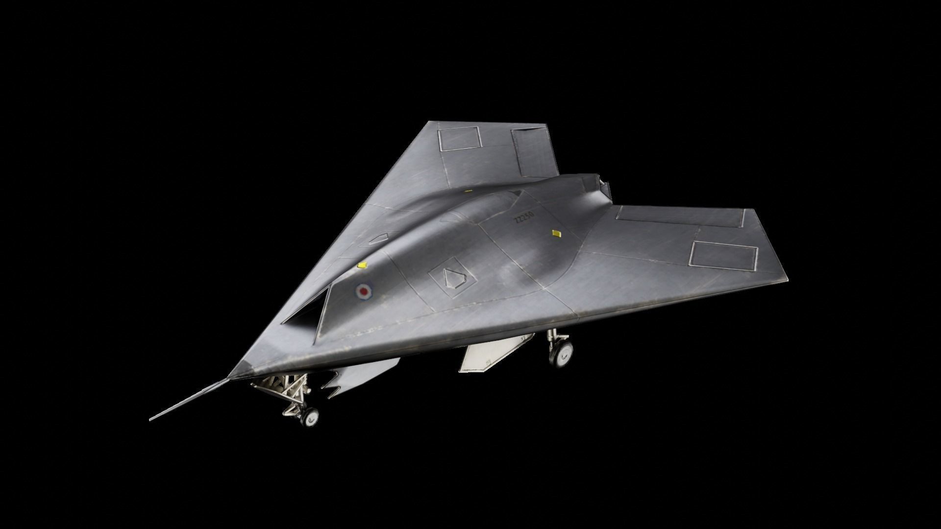  BAE Systems Taranis British Fighter Drone Low-poly 3D model_5