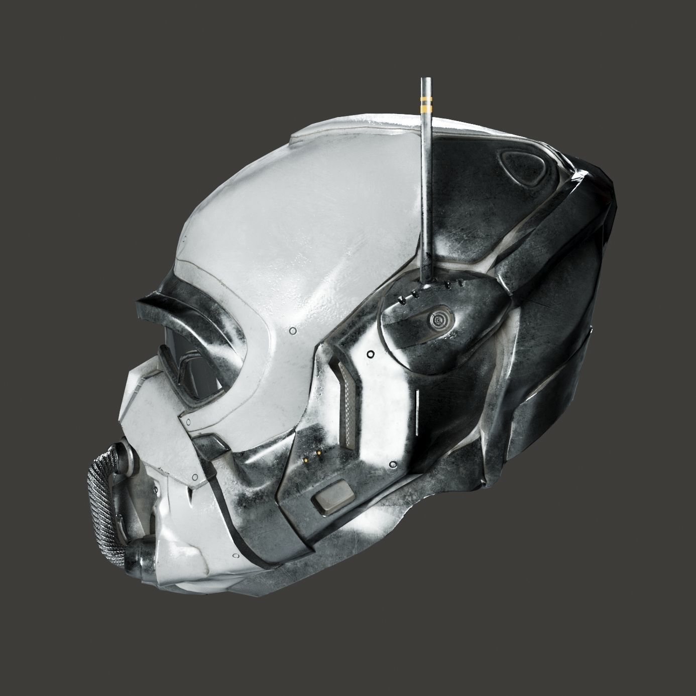 SciFi Helmet ver3 Low-poly 3D model_4