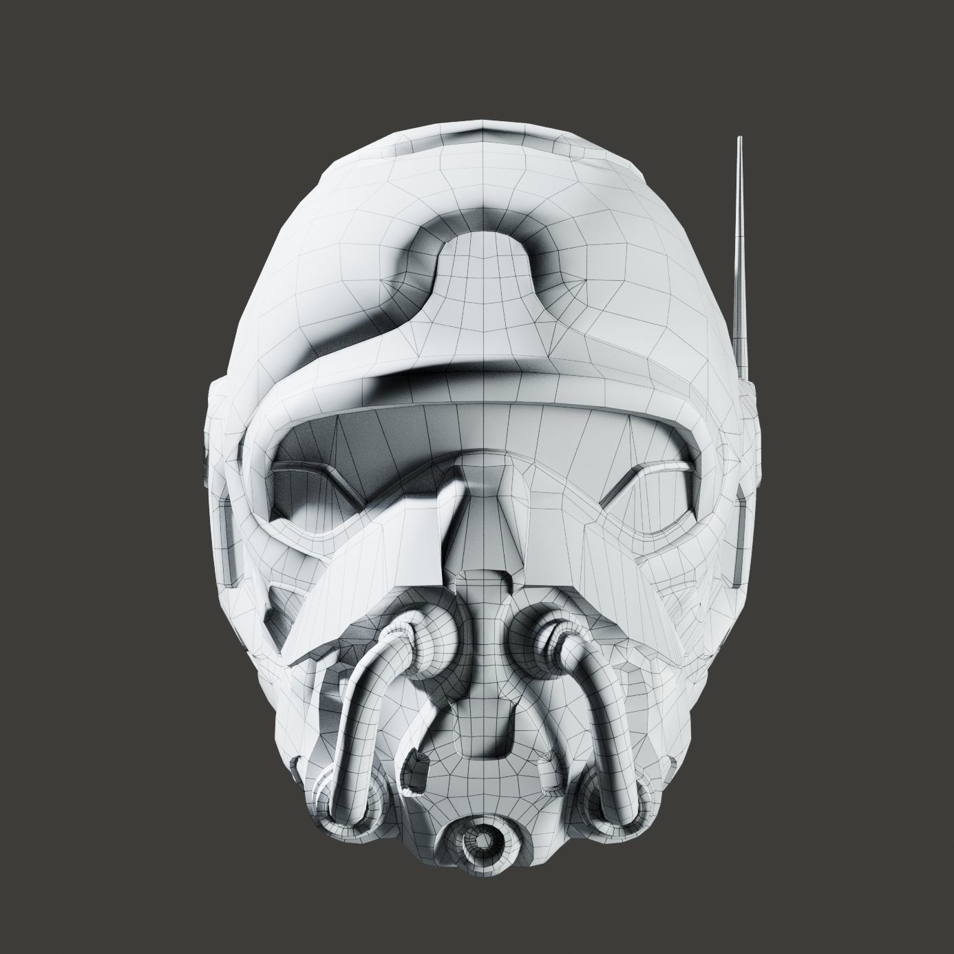 SciFi Helmet ver3 Low-poly 3D model_3