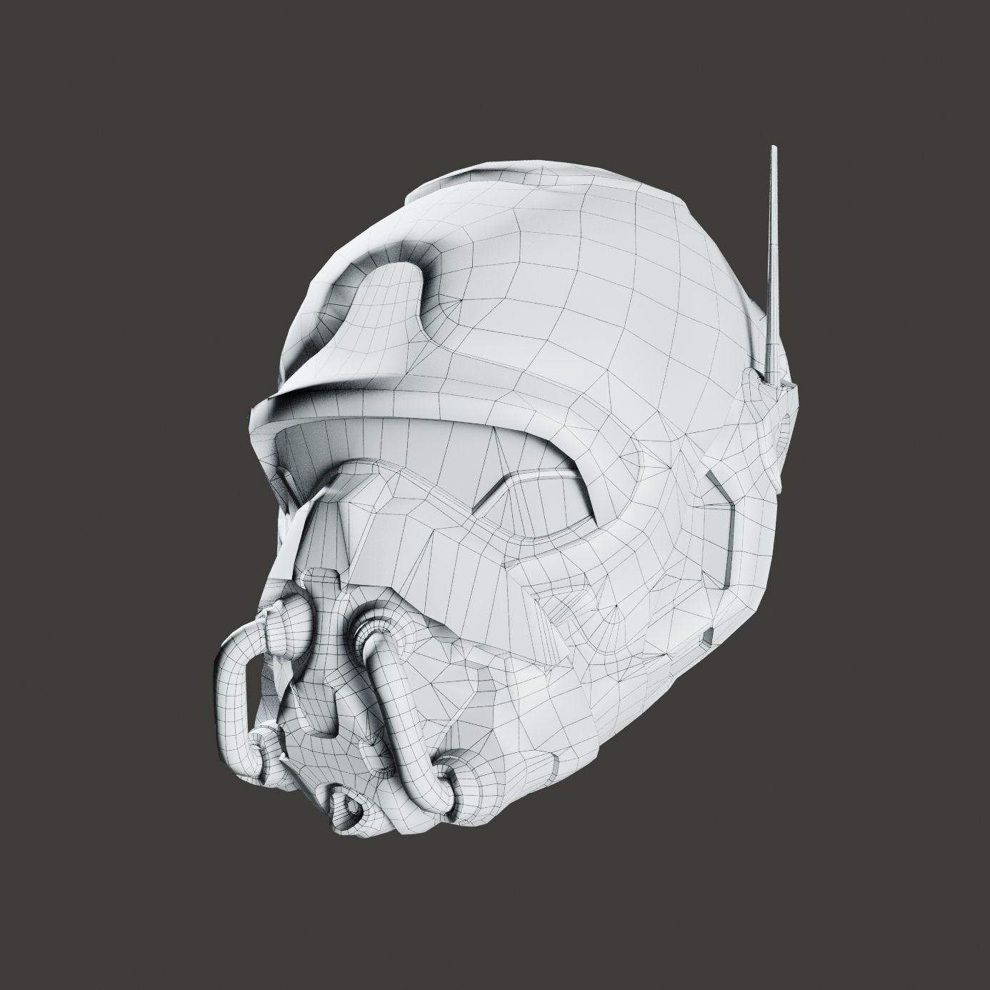 SciFi Helmet ver3 Low-poly 3D model_1