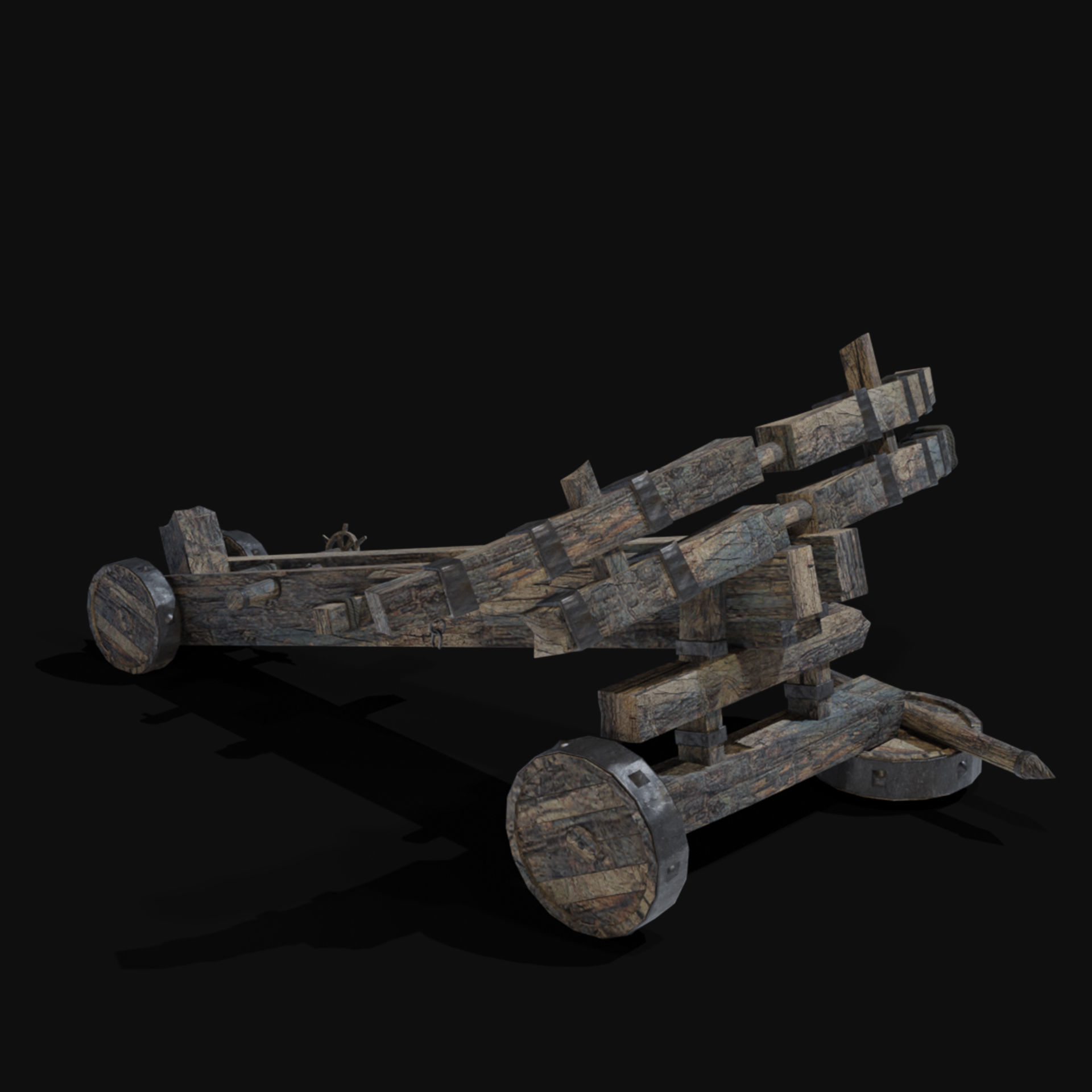 DESTROYED SIEGE ENGINE WAR MACHINES BUILDER COLLECTION PACK Low-poly 3D model_31