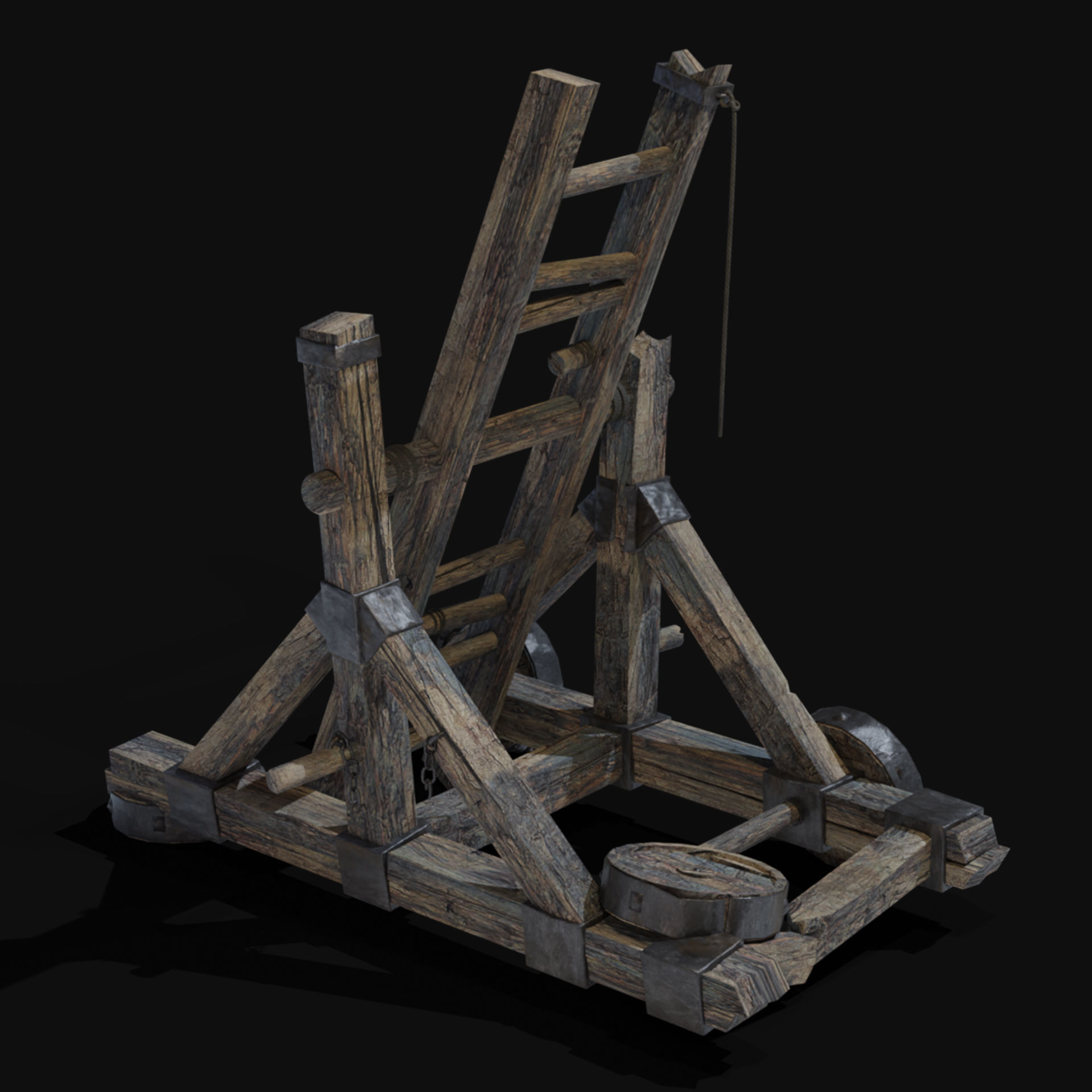 DESTROYED SIEGE ENGINE WAR MACHINES BUILDER COLLECTION PACK Low-poly 3D model_36