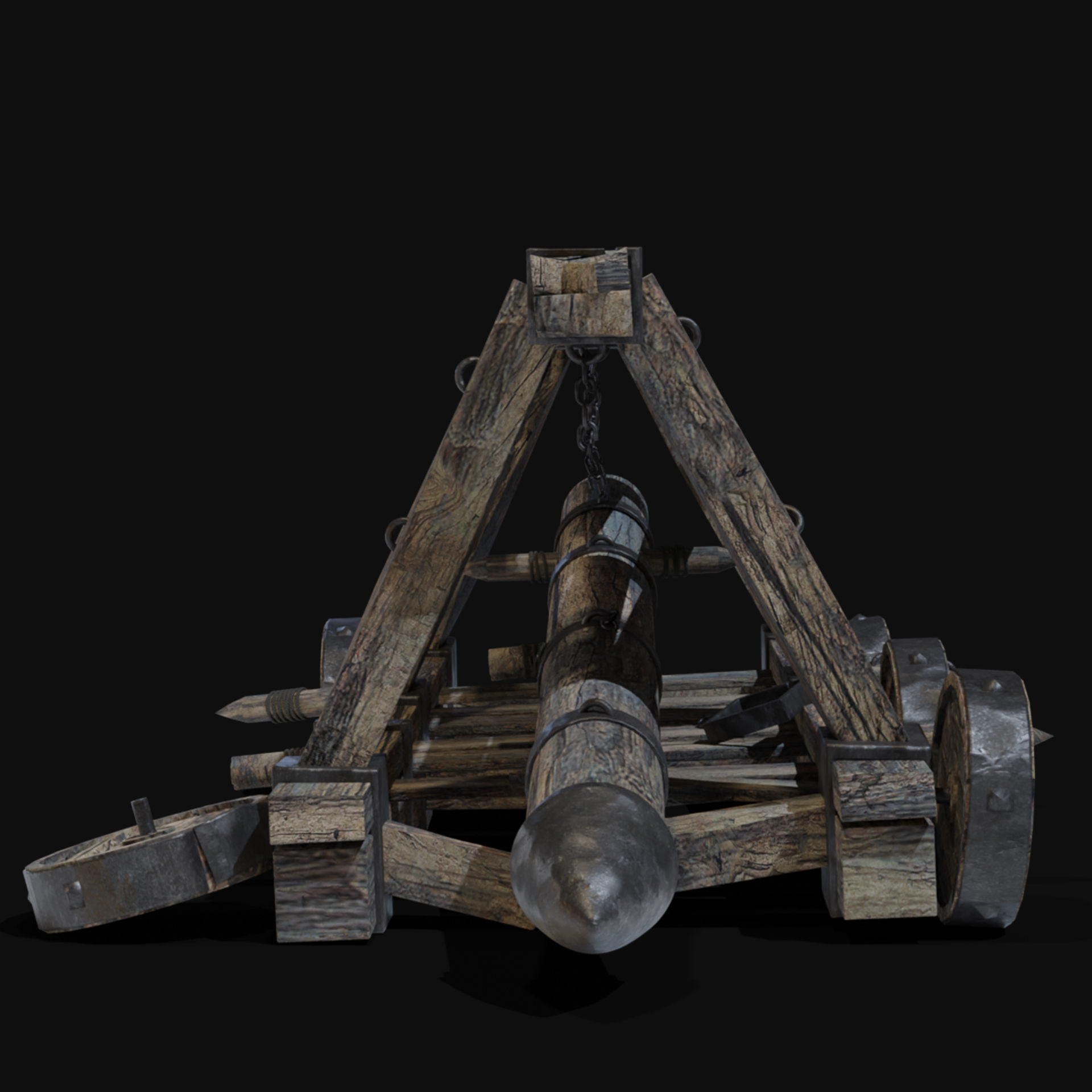 DESTROYED SIEGE ENGINE WAR MACHINES BUILDER COLLECTION PACK Low-poly 3D model_22