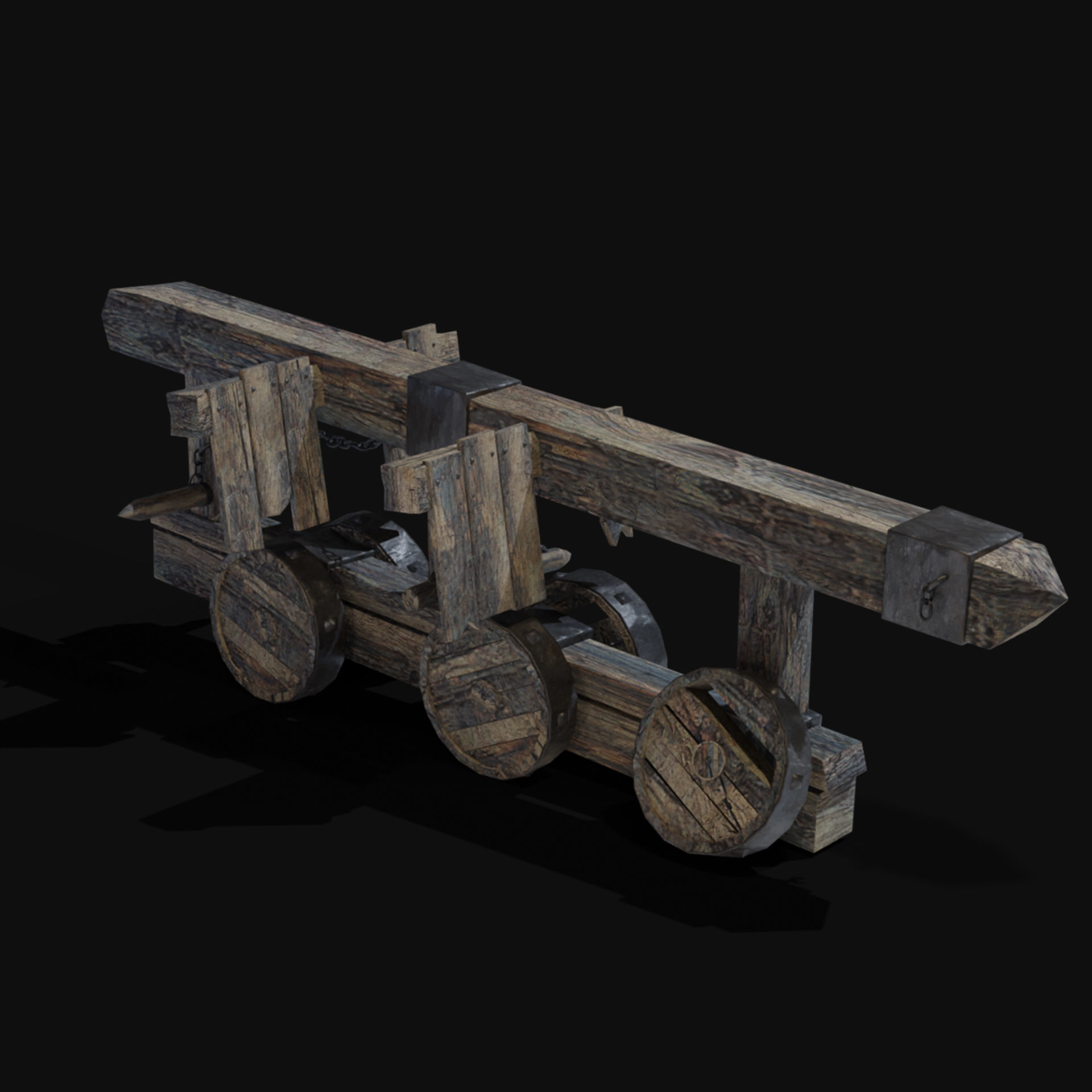 DESTROYED SIEGE ENGINE WAR MACHINES BUILDER COLLECTION PACK Low-poly 3D model_26
