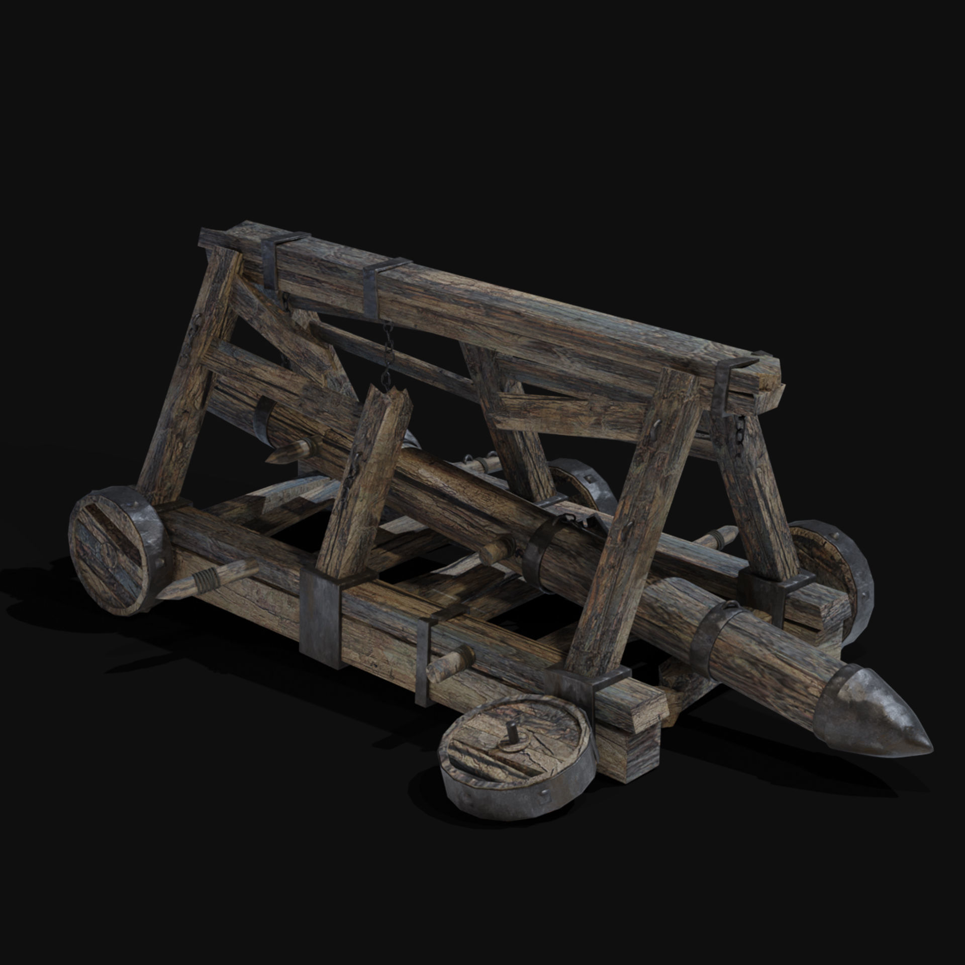 DESTROYED SIEGE ENGINE WAR MACHINES BUILDER COLLECTION PACK Low-poly 3D model_21