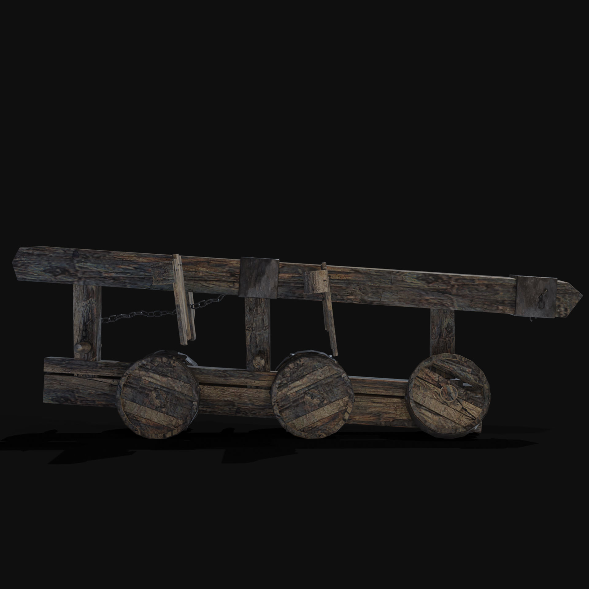 DESTROYED SIEGE ENGINE WAR MACHINES BUILDER COLLECTION PACK Low-poly 3D model_28