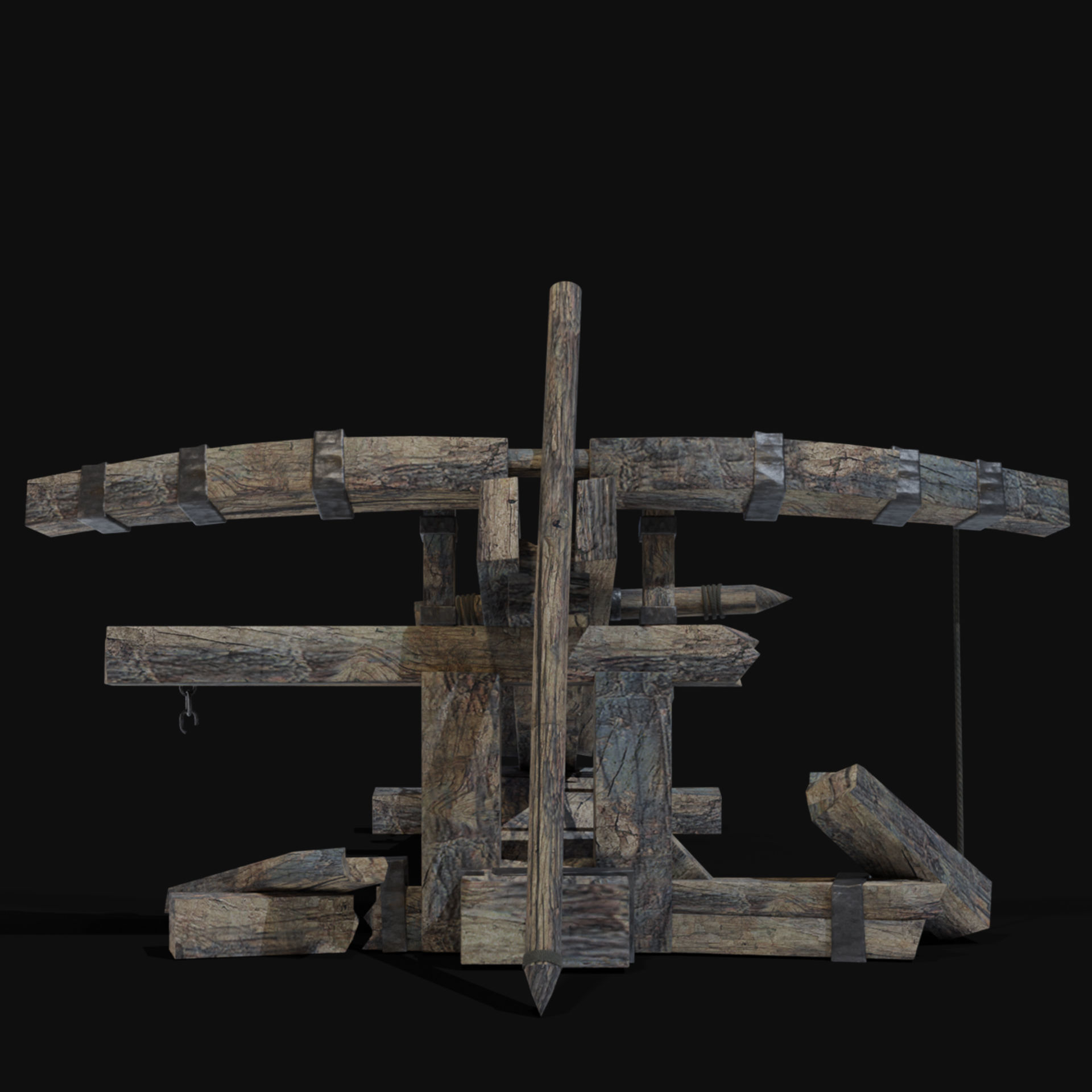DESTROYED SIEGE ENGINE WAR MACHINES BUILDER COLLECTION PACK Low-poly 3D model_2