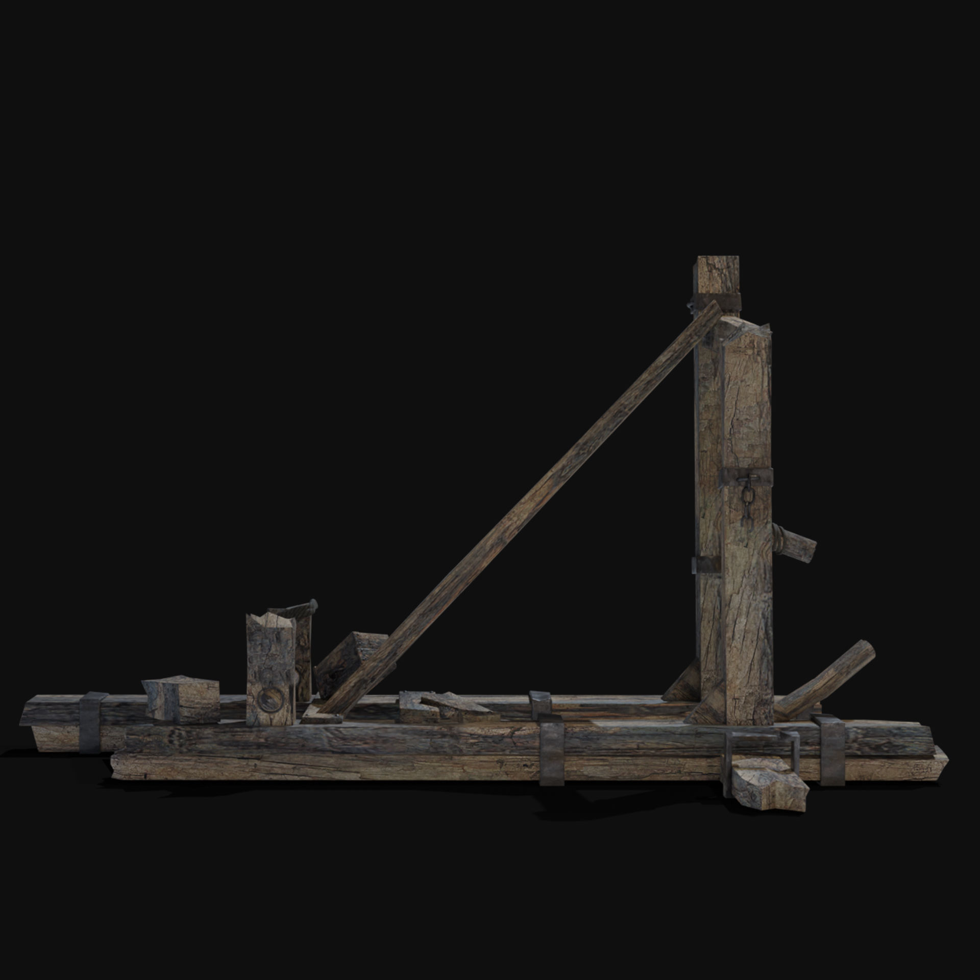 DESTROYED SIEGE ENGINE WAR MACHINES BUILDER COLLECTION PACK Low-poly 3D model_17