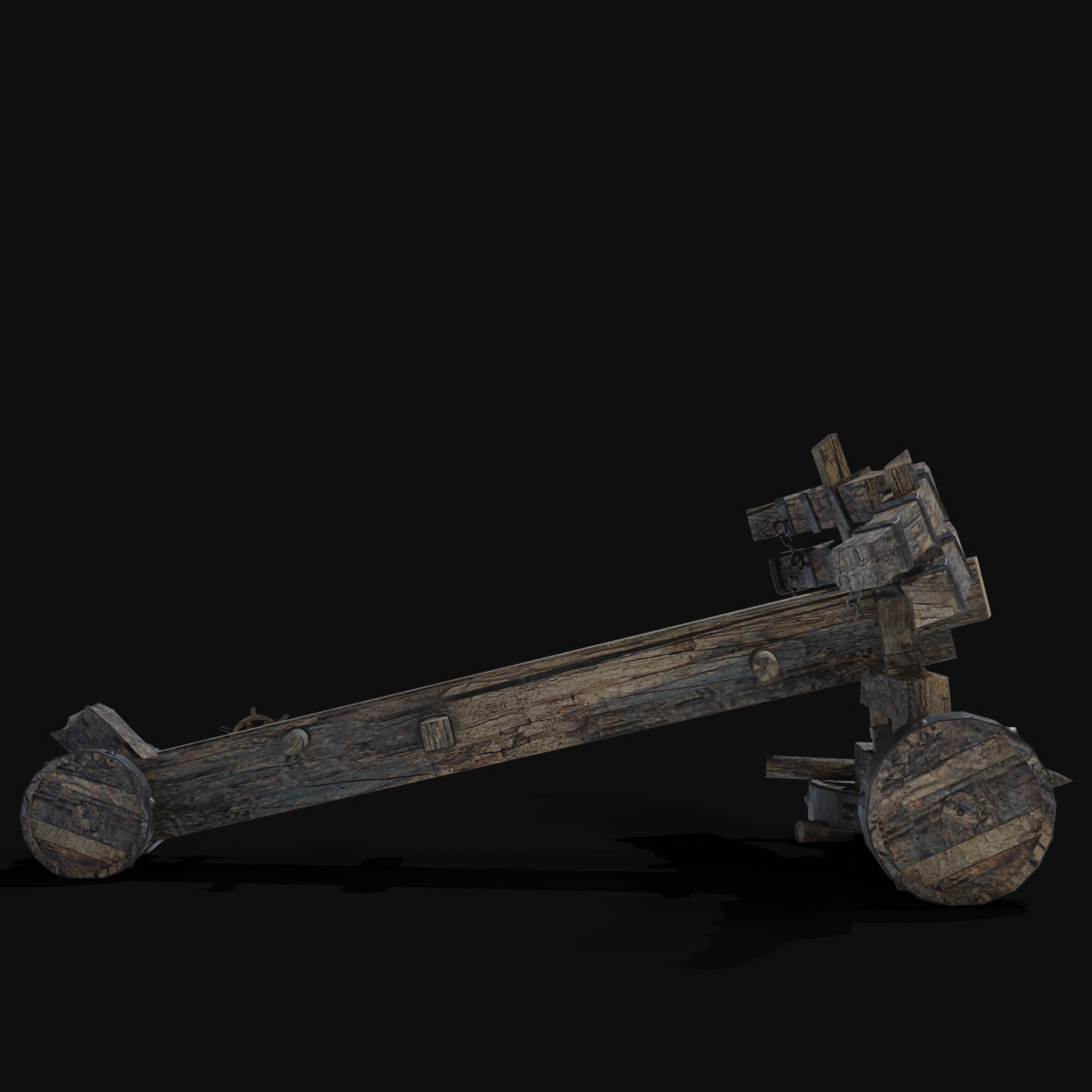 DESTROYED SIEGE ENGINE WAR MACHINES BUILDER COLLECTION PACK Low-poly 3D model_32