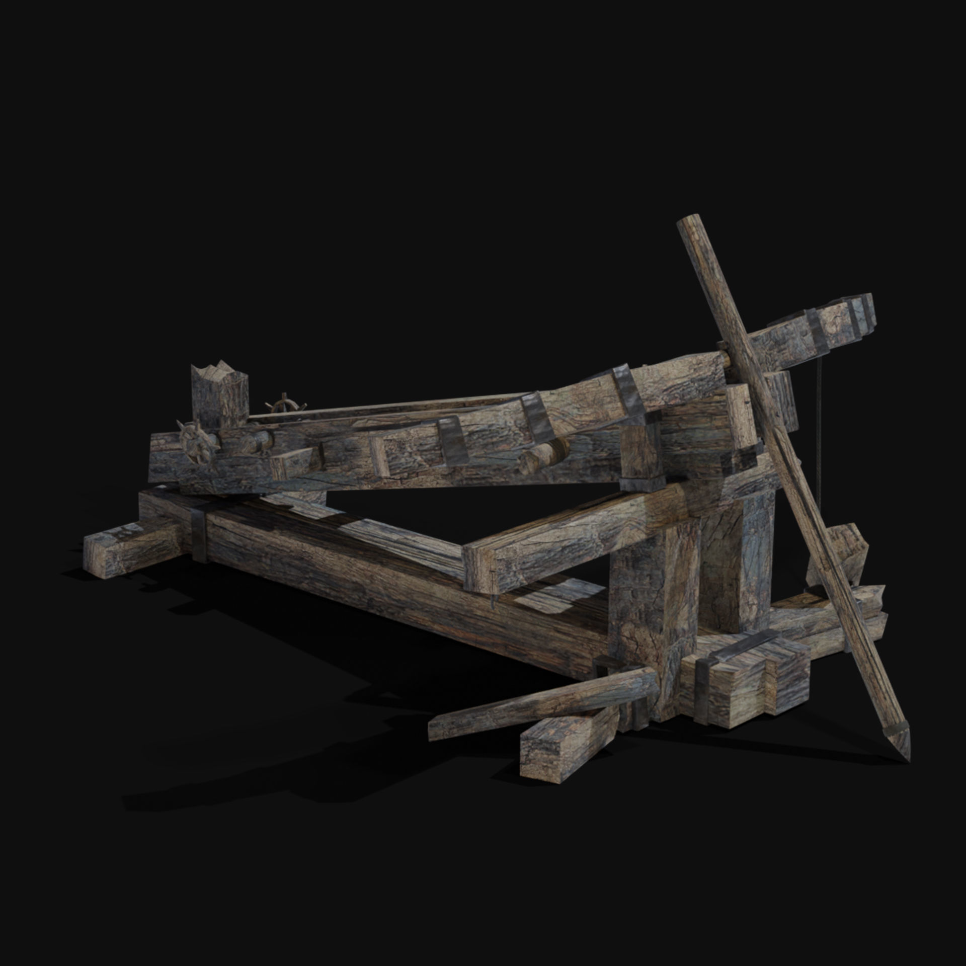 DESTROYED SIEGE ENGINE WAR MACHINES BUILDER COLLECTION PACK Low-poly 3D model_1