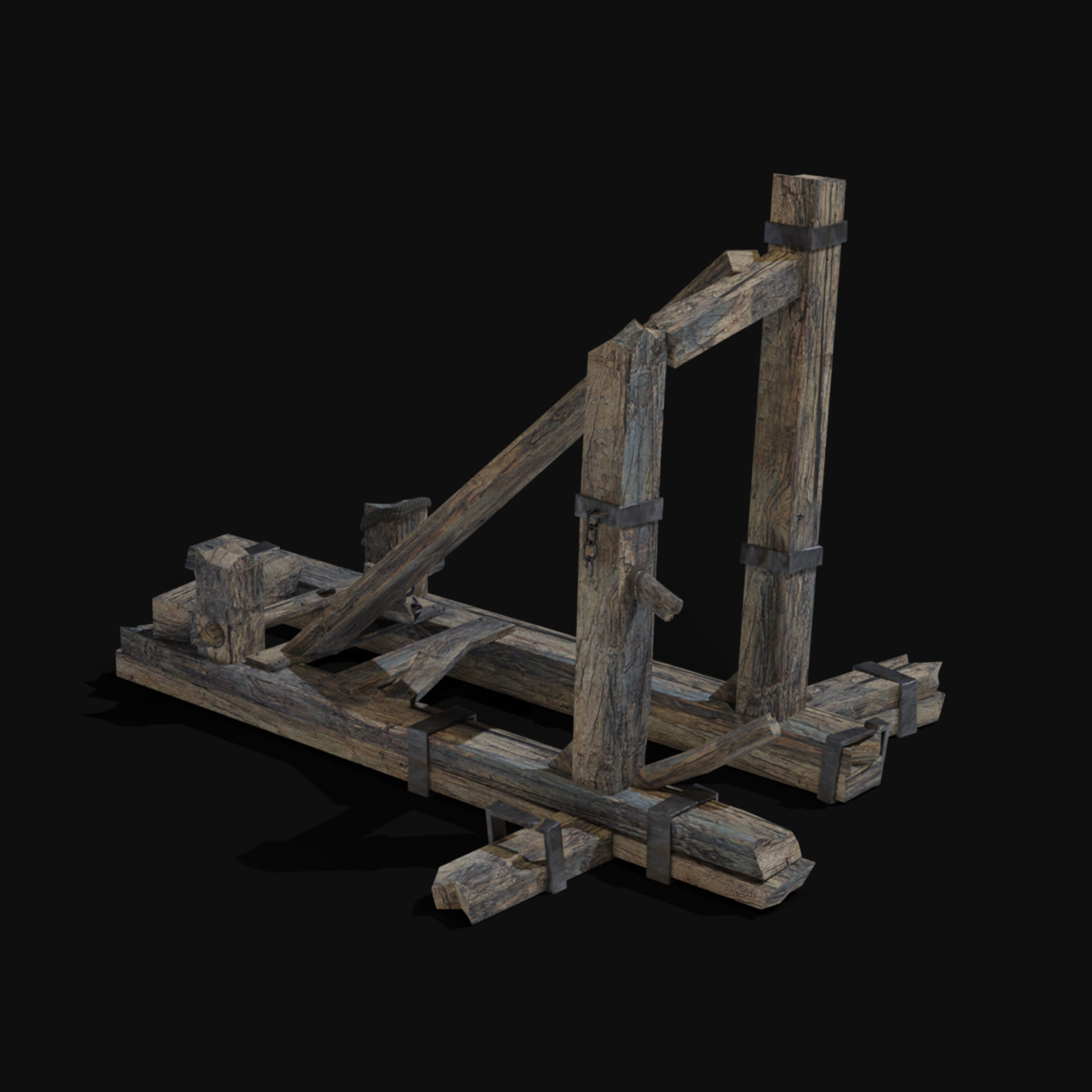 DESTROYED SIEGE ENGINE WAR MACHINES BUILDER COLLECTION PACK Low-poly 3D model_16
