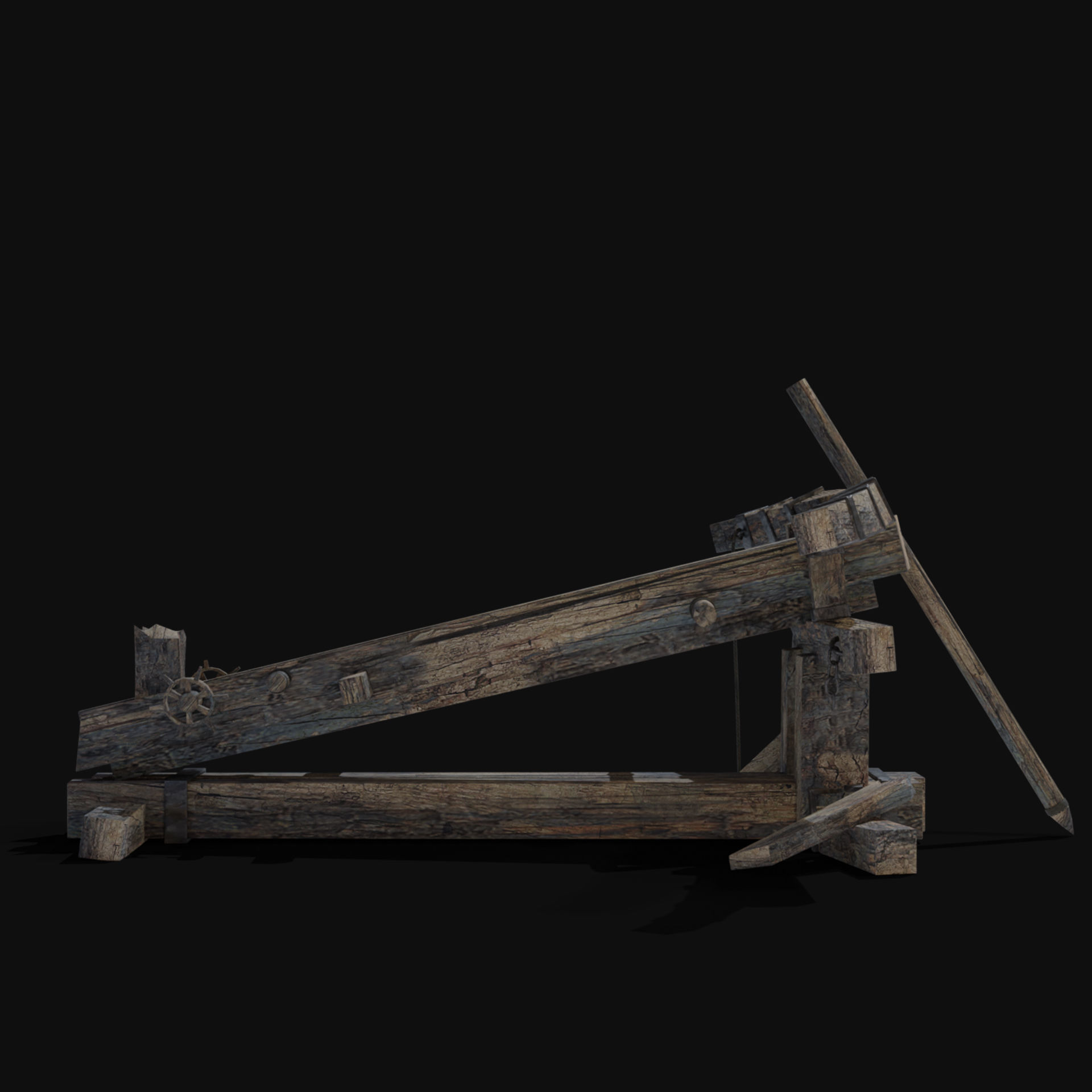 DESTROYED SIEGE ENGINE WAR MACHINES BUILDER COLLECTION PACK Low-poly 3D model_3