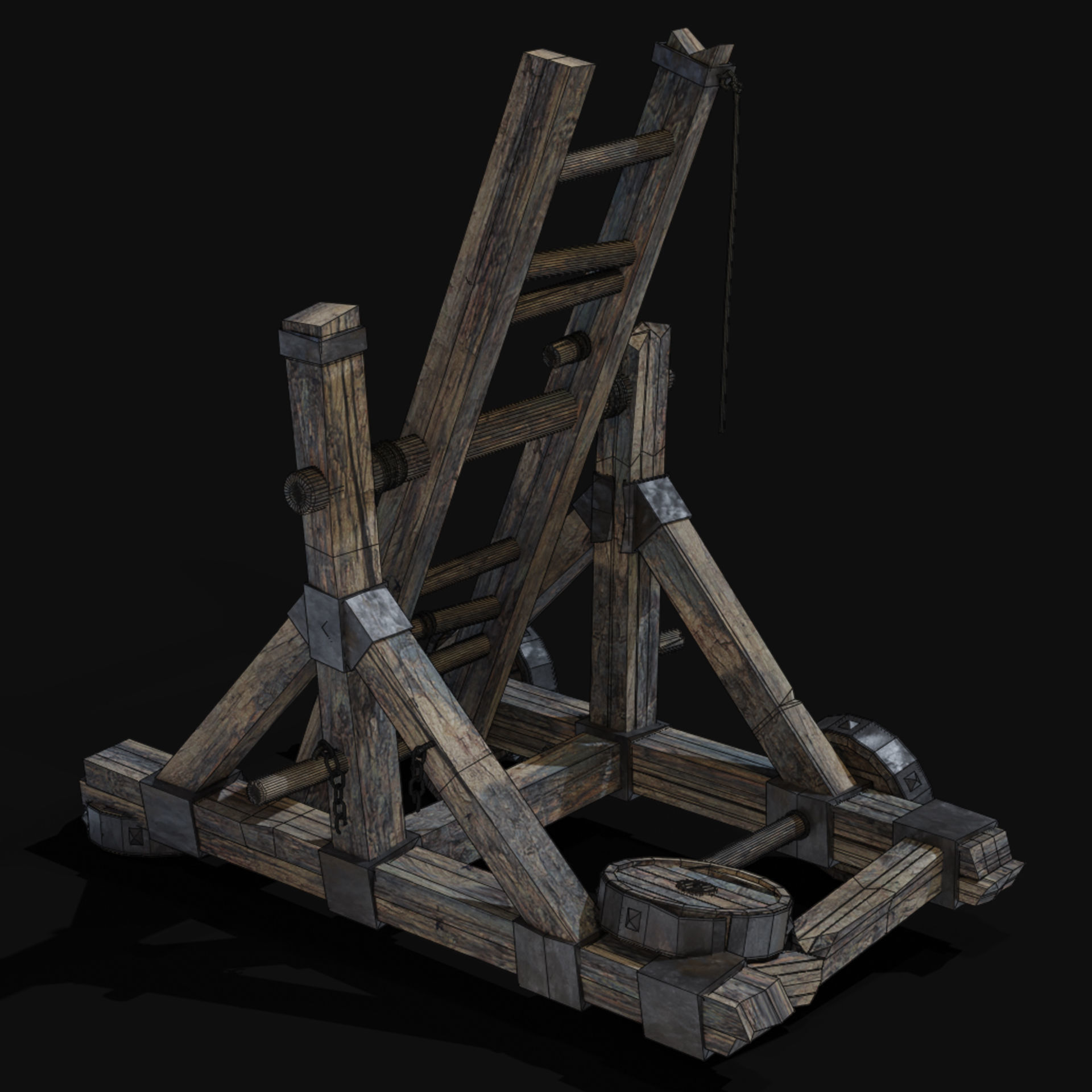 DESTROYED SIEGE ENGINE WAR MACHINES BUILDER COLLECTION PACK Low-poly 3D model_39