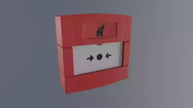 Fire Alarm Button Low-poly 3D model
