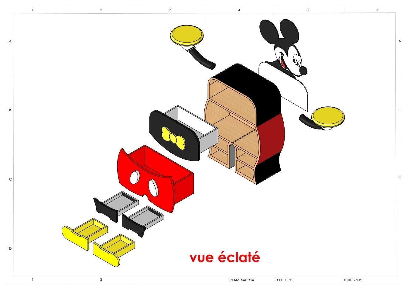 Commode Mickey Mouse  3D model_4