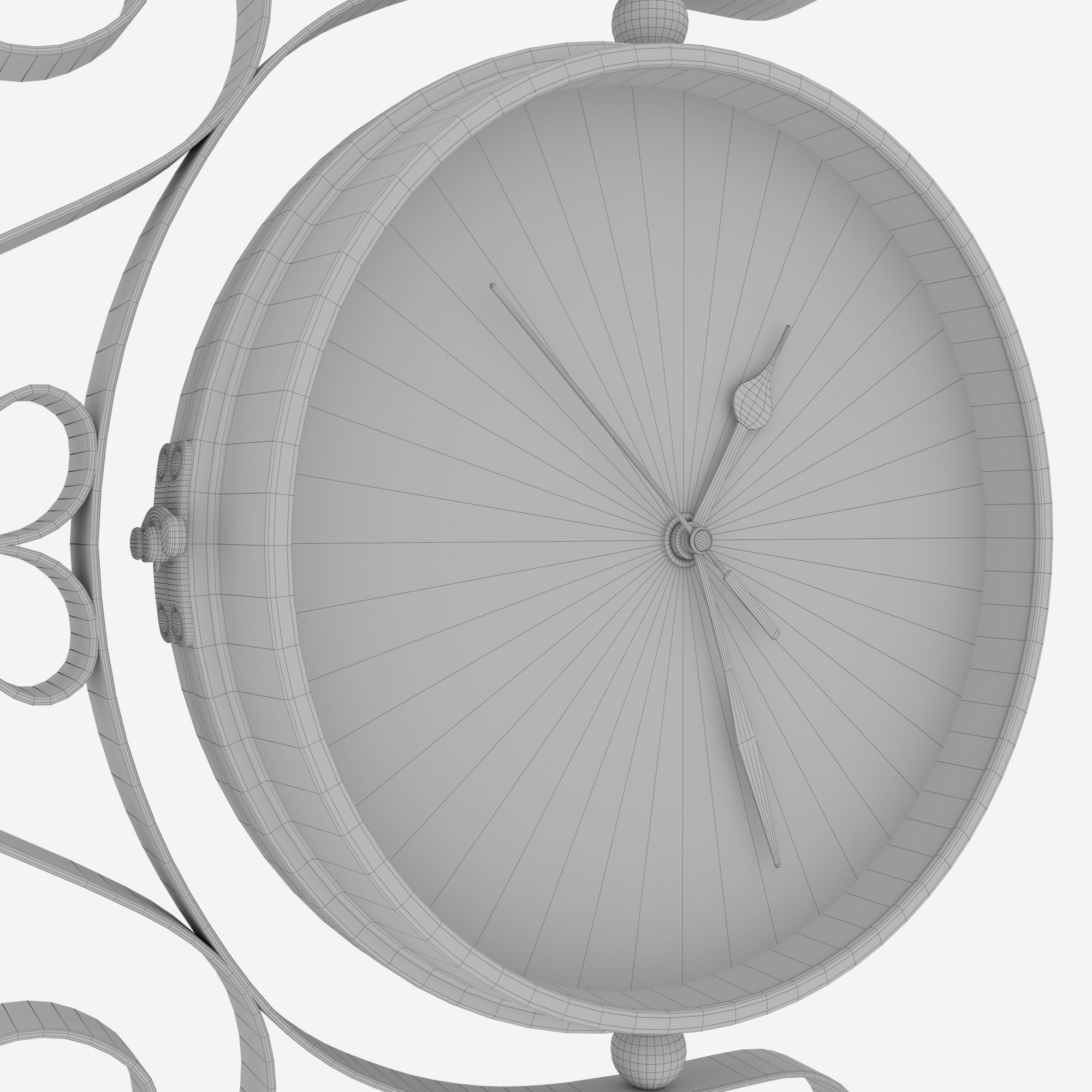 Double Sided Wall Clock 3D model_9