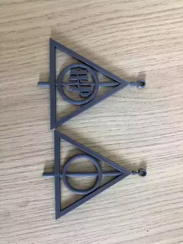 harry potter deathly hallows spinning medalion 3D print model