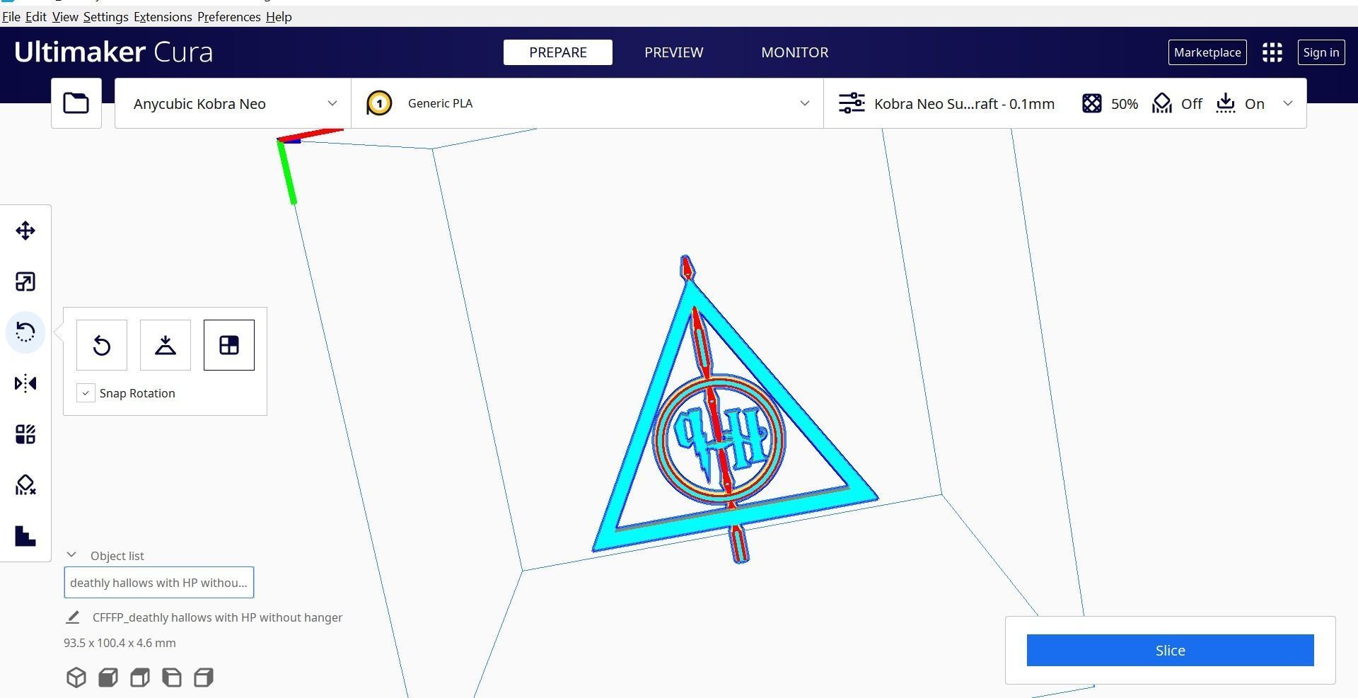 harry potter deathly hallows spinning medalion 3D print model_10