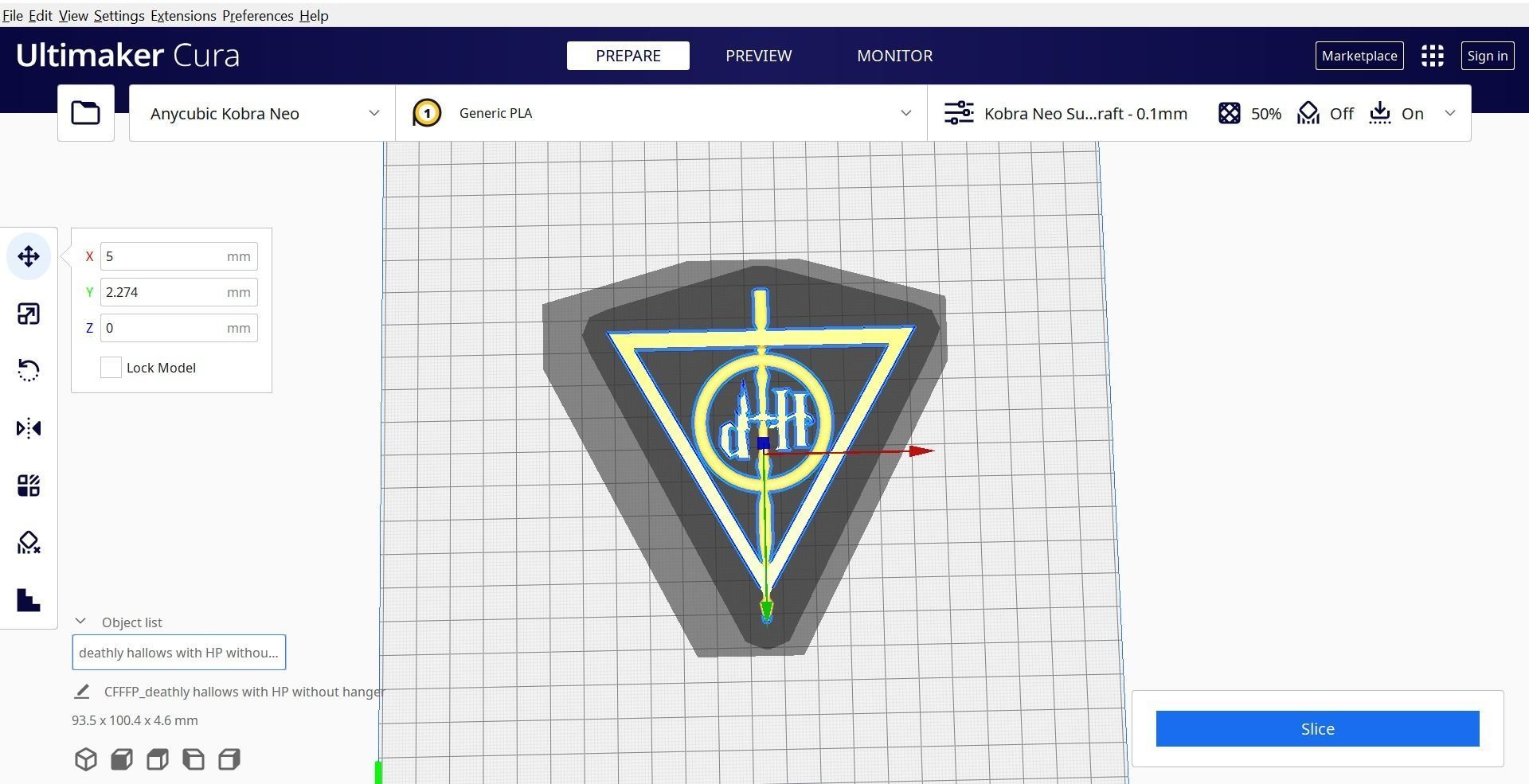 harry potter deathly hallows spinning medalion 3D print model_9