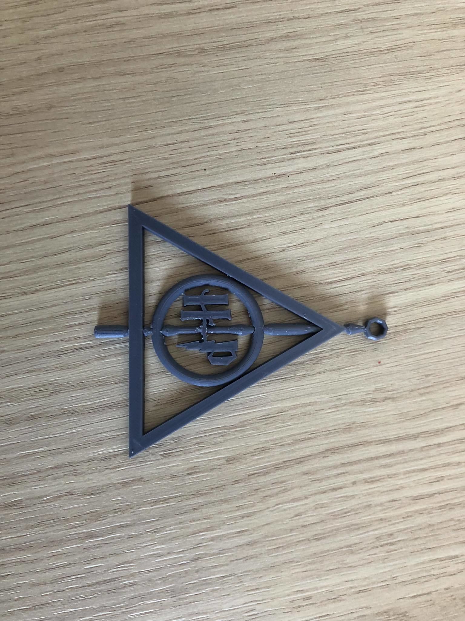 harry potter deathly hallows spinning medalion 3D print model_2