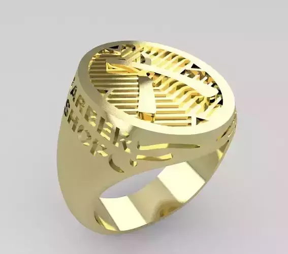 anillo simbolo barbero talla 9  3D print model