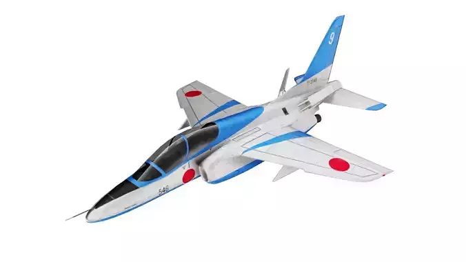 Kawasaki T-4 Low-poly 3D model