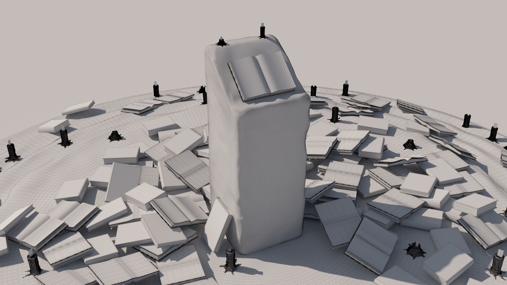 Old Ancient Rock Altar 3D model_16