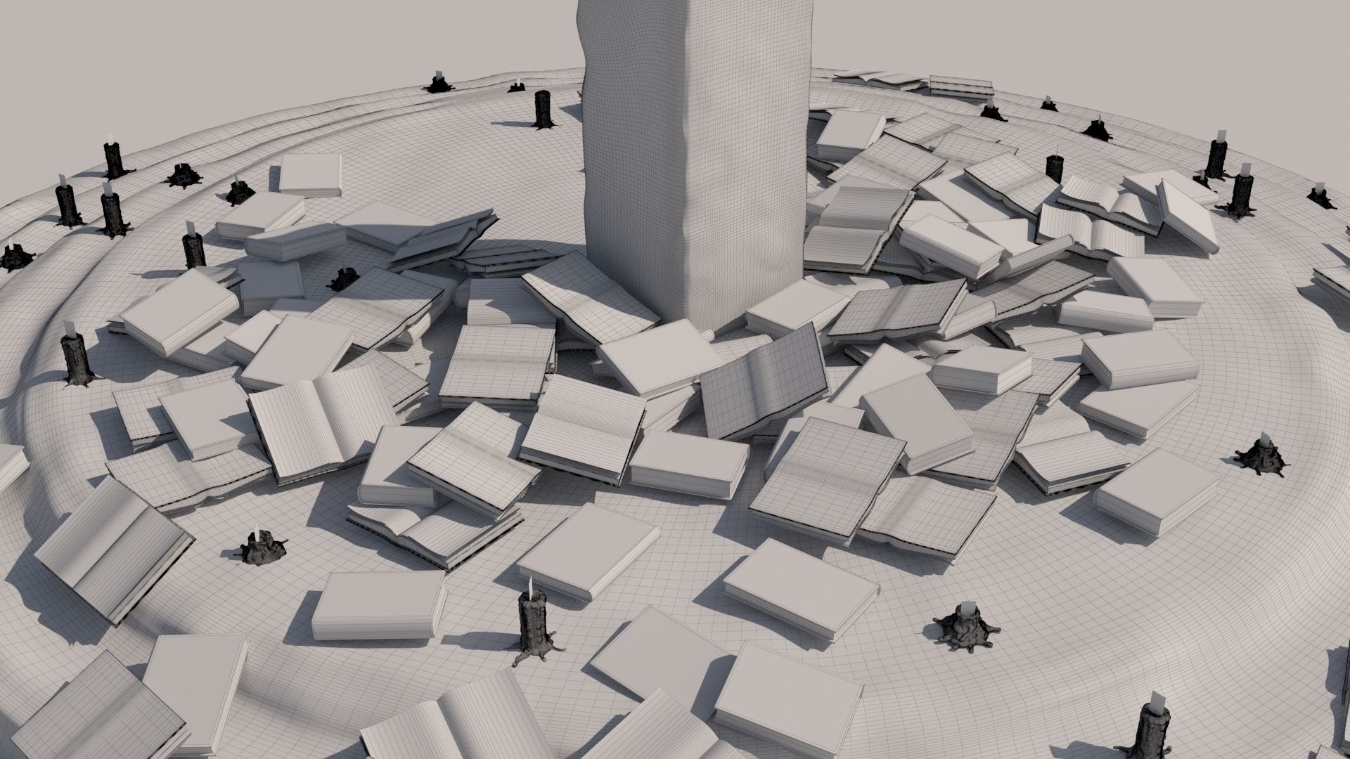 Old Ancient Rock Altar 3D model_17