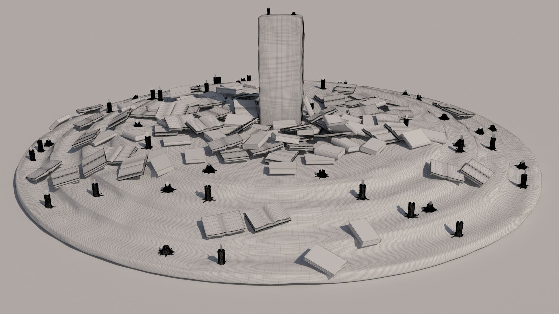 Old Ancient Rock Altar 3D model_14