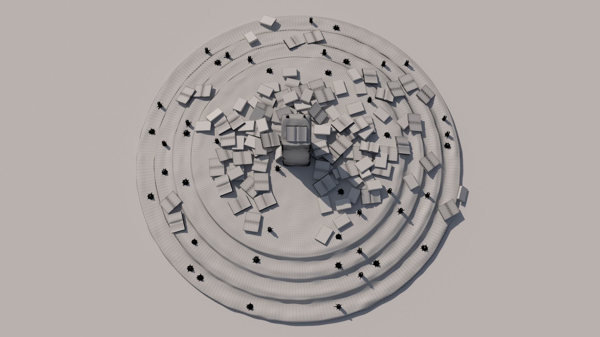 Old Ancient Rock Altar 3D model_15