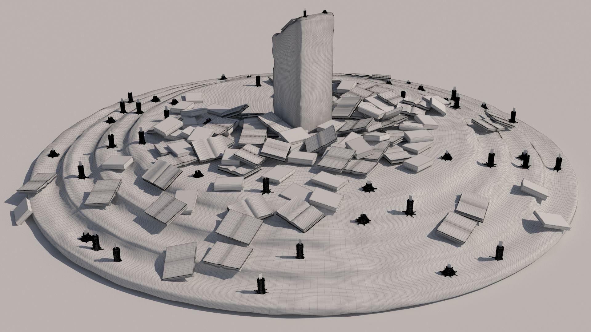 Old Ancient Rock Altar 3D model_13