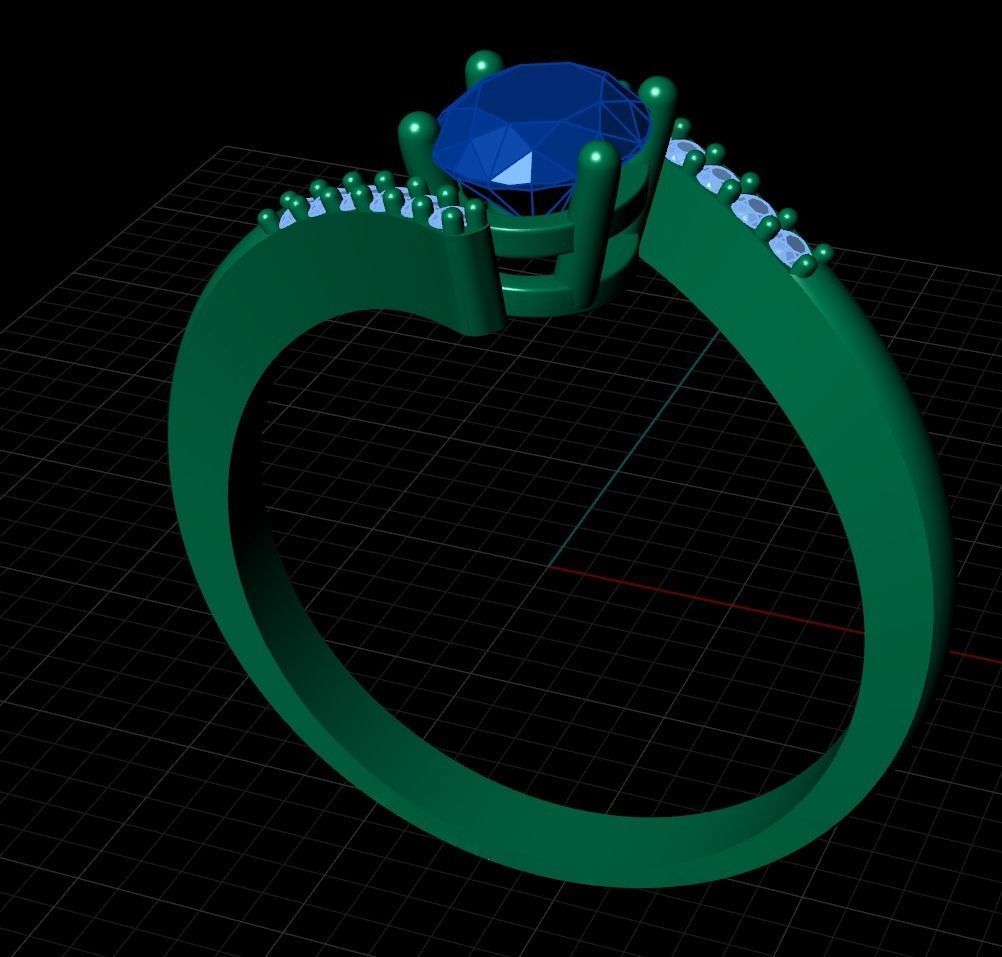 Engagment Ring  3D print model_5