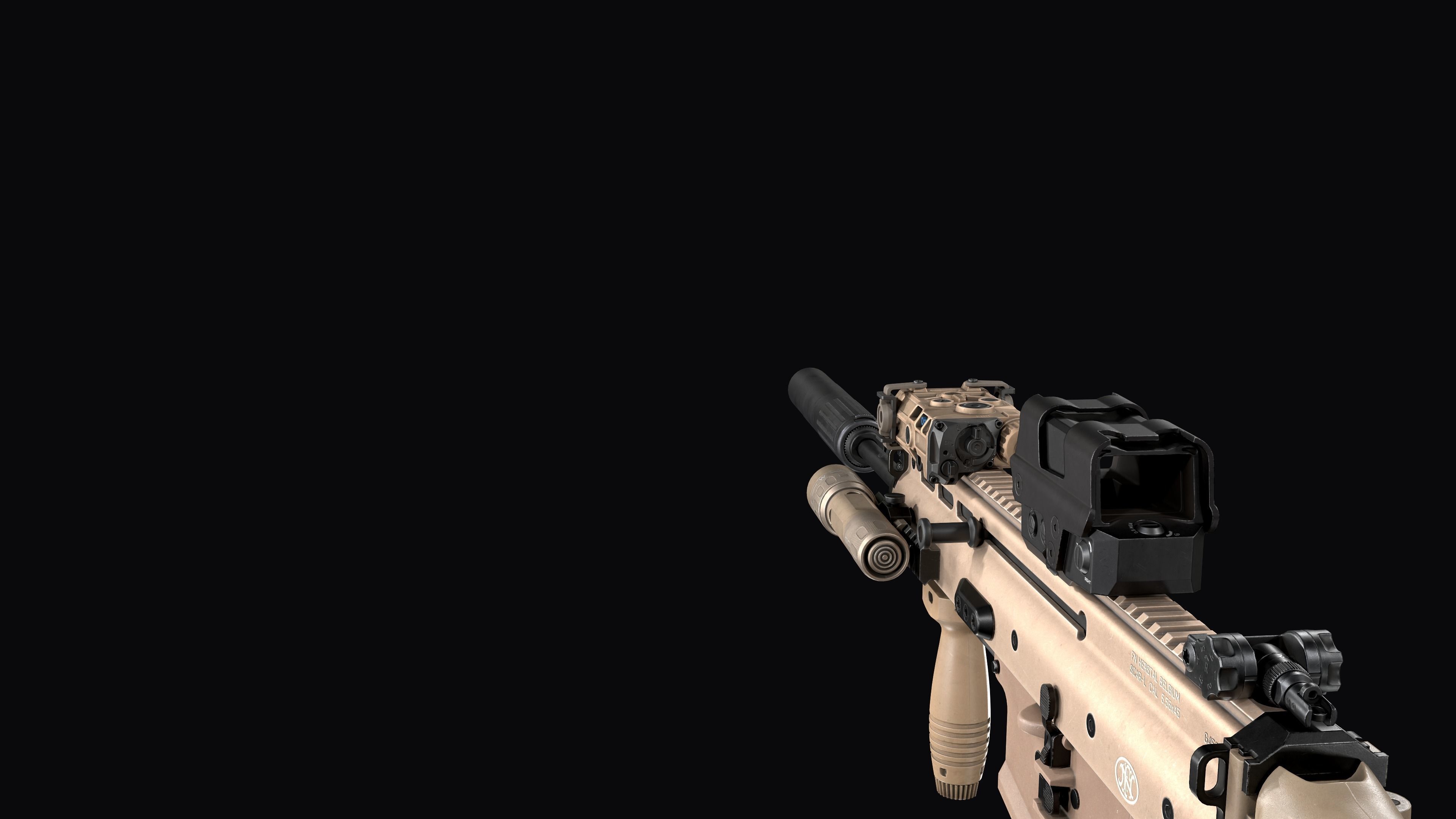 Tactical modular assault rifle FN SCAR-L mk 16 Low-poly 3D model_28