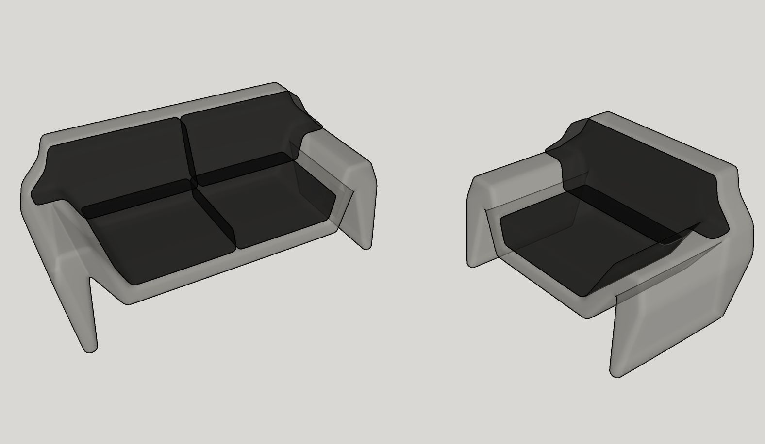 Livingroom furniture Free 3D model_8