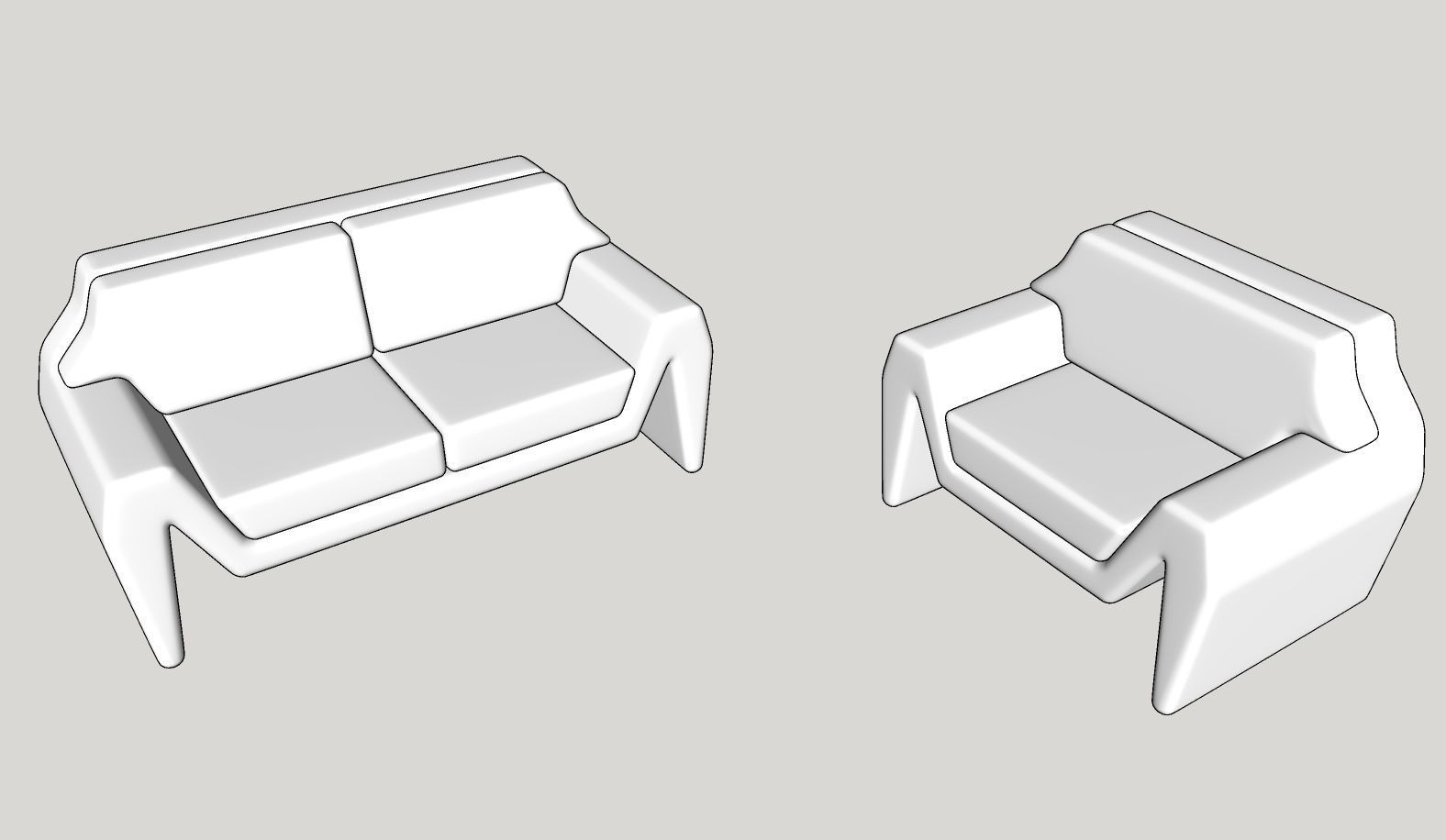 Livingroom furniture Free 3D model_7